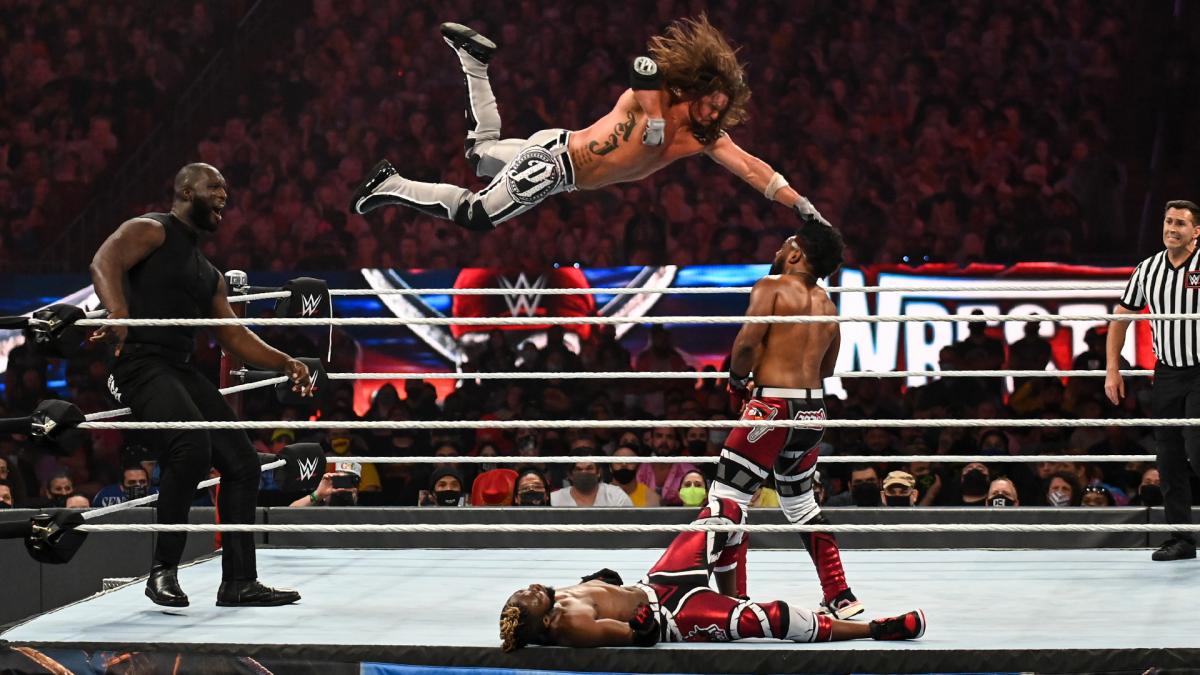 The New Day vs. AJ Styles & Omos - Raw Tag Team Championship Match: photo