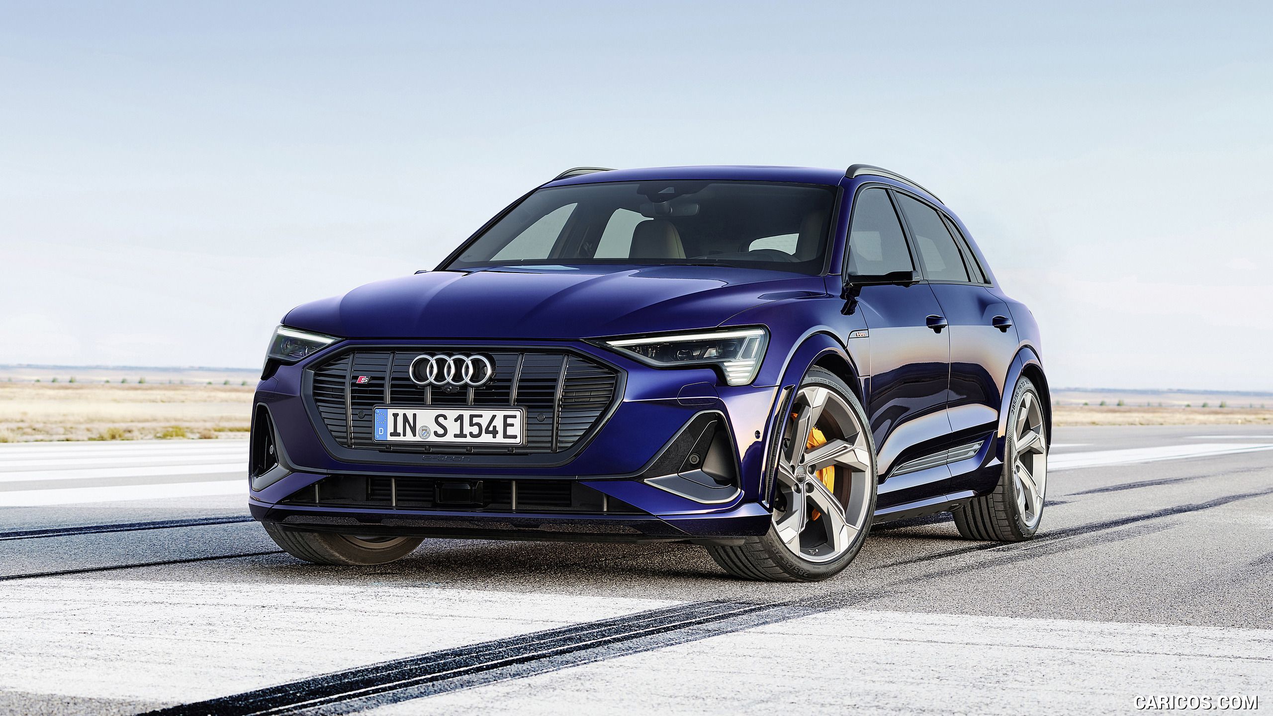 Audi E Tron S (Color: Navarra Blue). HD Wallpaper