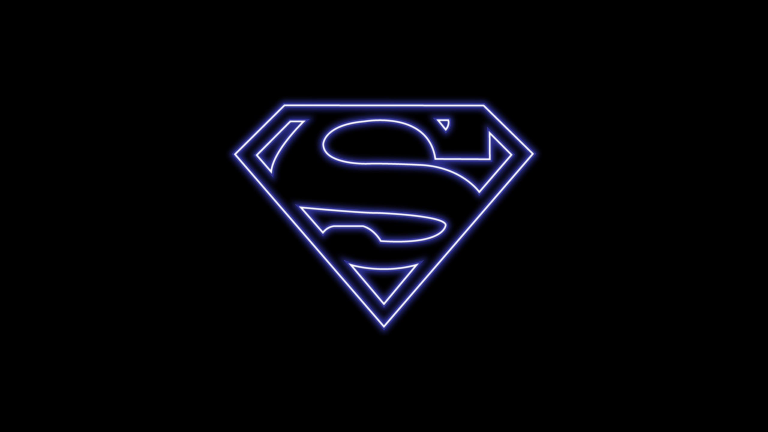 Superman 4K Wallpaper, Logo, DC Superheroes, AMOLED, Black Dark