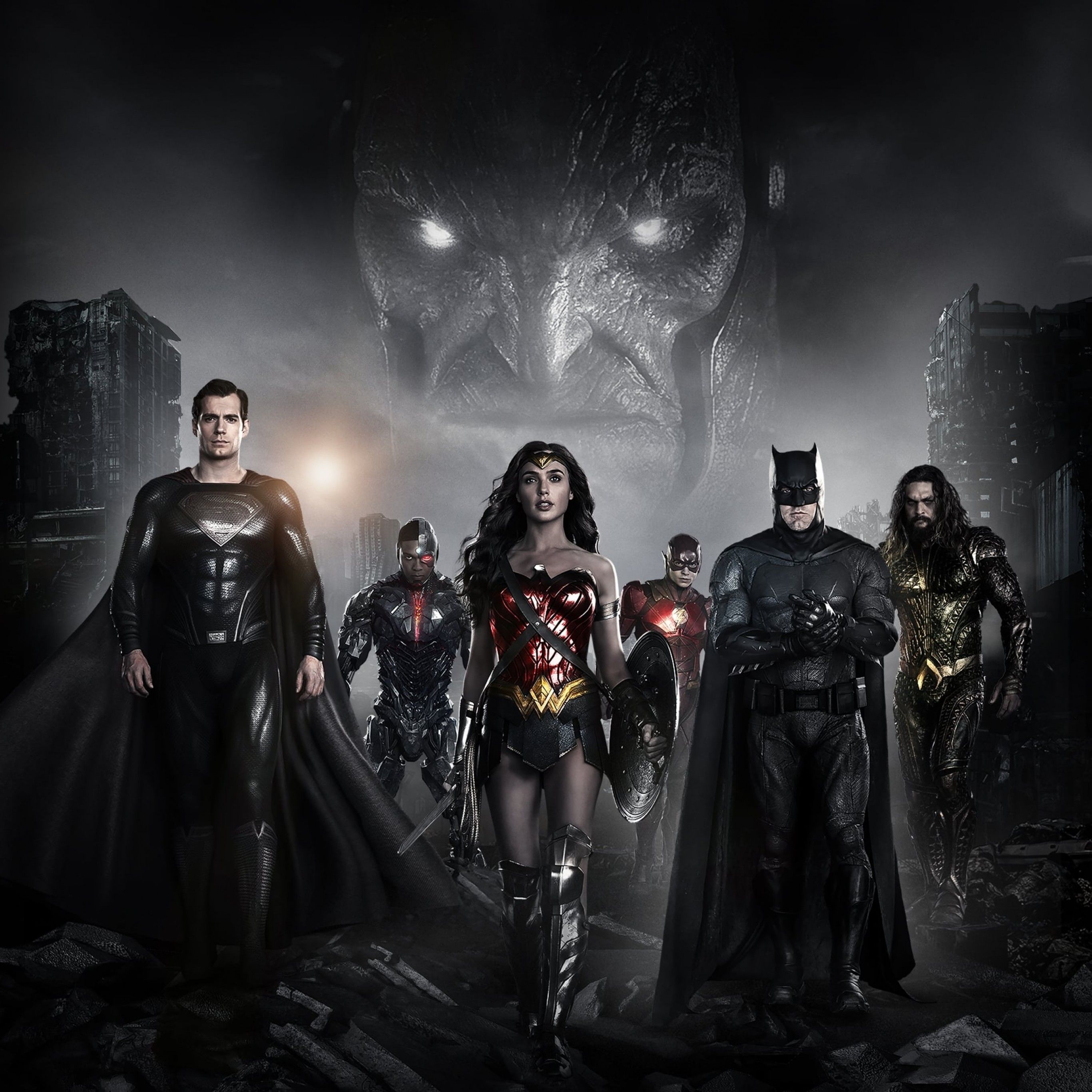 Zack Snyder's Justice League 4K Wallpaper, 2021 Movies, Superman, Batman, Wonder Woman, Aquaman, The Flash, Cyborg, Black Dark