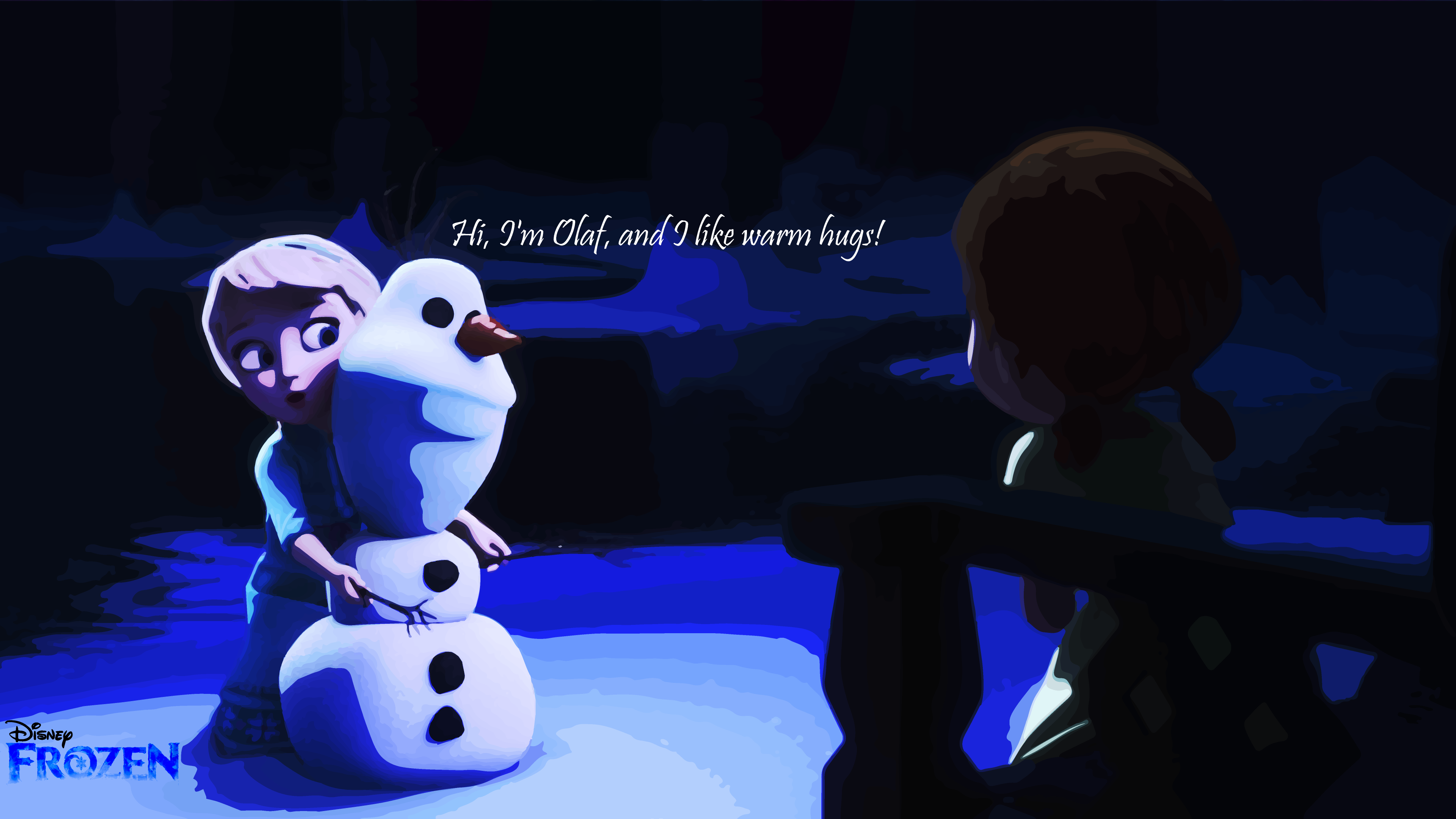 Hi, I'm Olaf, and I like warm hugs! 4K Wallpaper