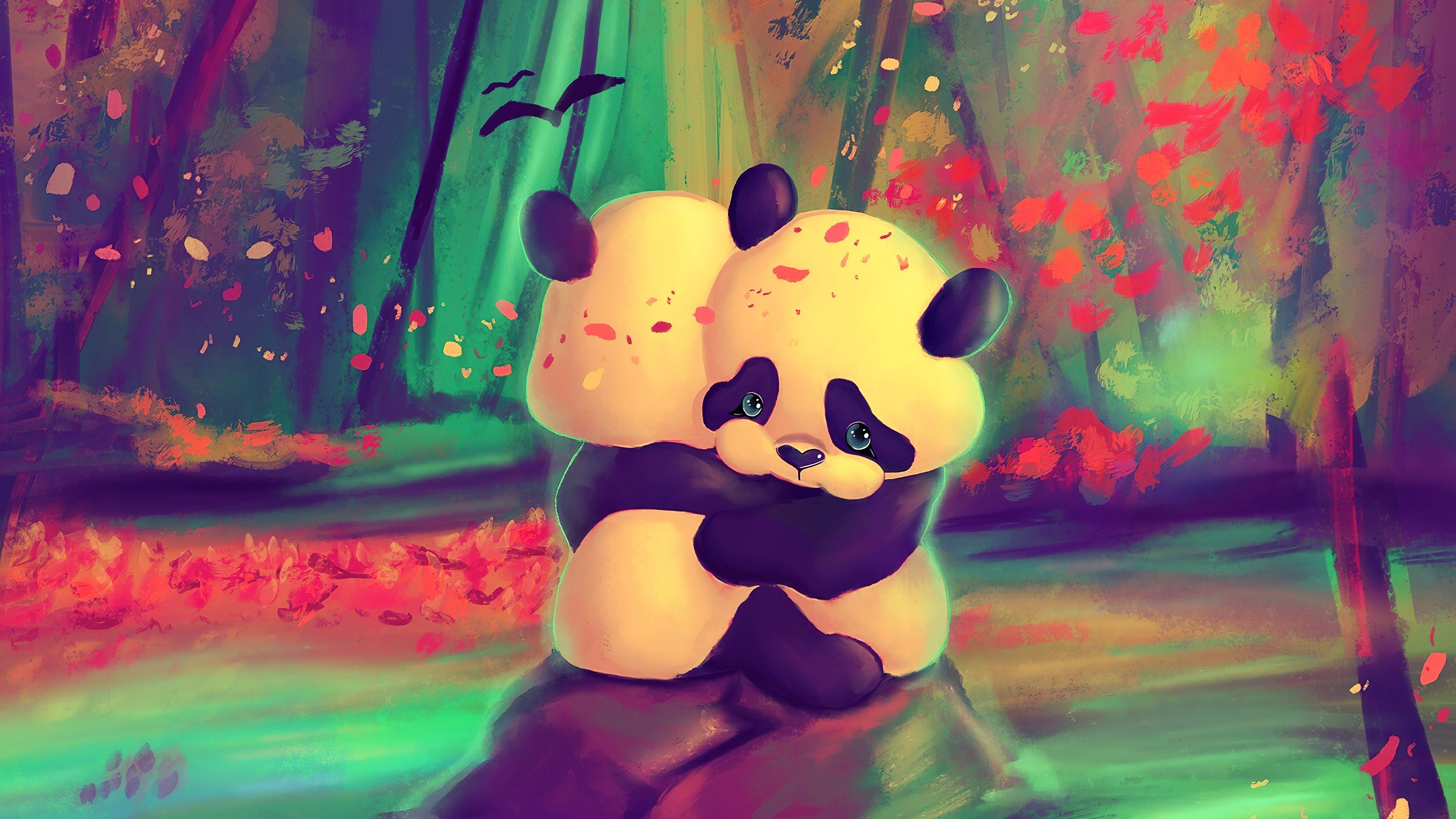 Pandas hugging Wallpaper 4k Ultra HD