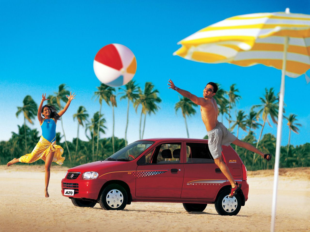 Wallpaper, vehicle, umbrella, Toy, vacation, netcarshow, netcar, car image, car photo, 2006, Maruti Suzuki, Alto 1280x960