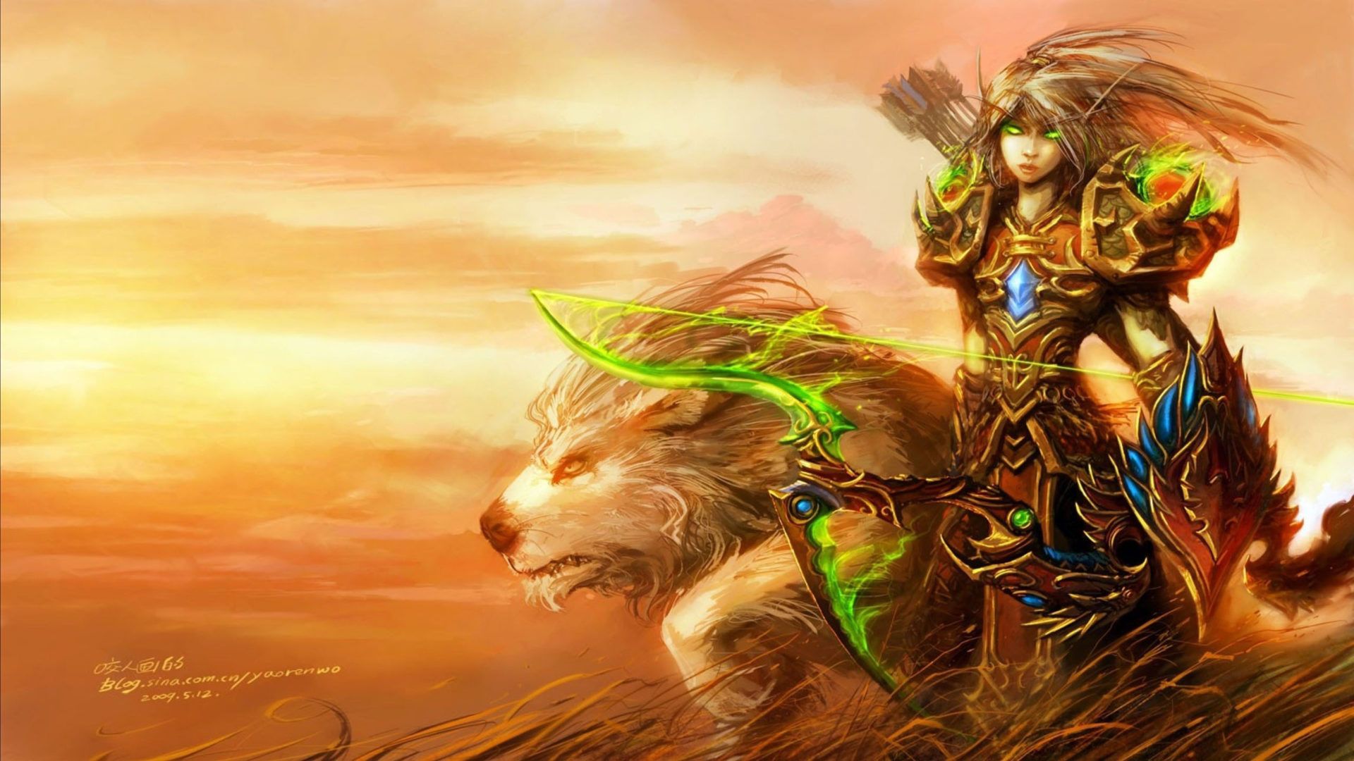World Of Warcraft Hunter Playable Class Roles Damage Features Ranged Damage Pets Melee Damage Solo Play HD Wallpaper 2560x1440, Wallpaper13.com