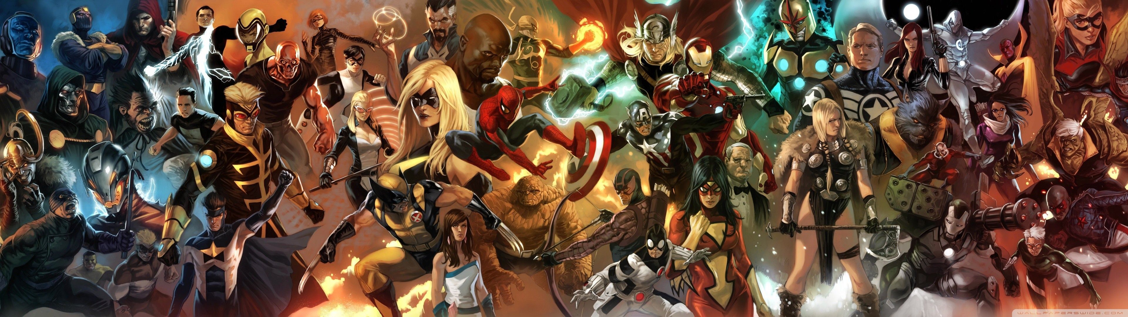Marvel Dual Screen Wallpaper