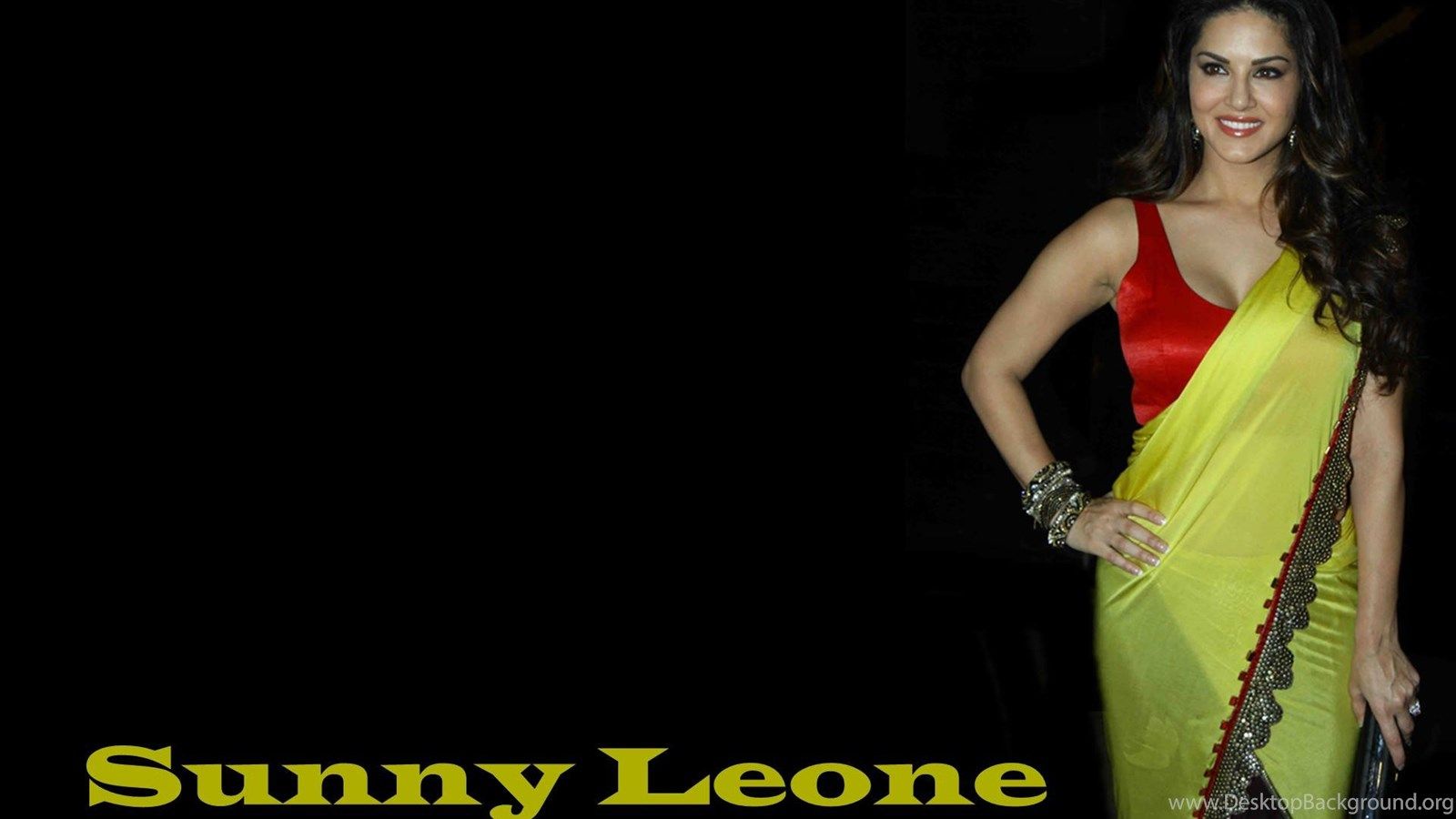 Sunny Leone In Saree HD Wallpaper Desktop Background