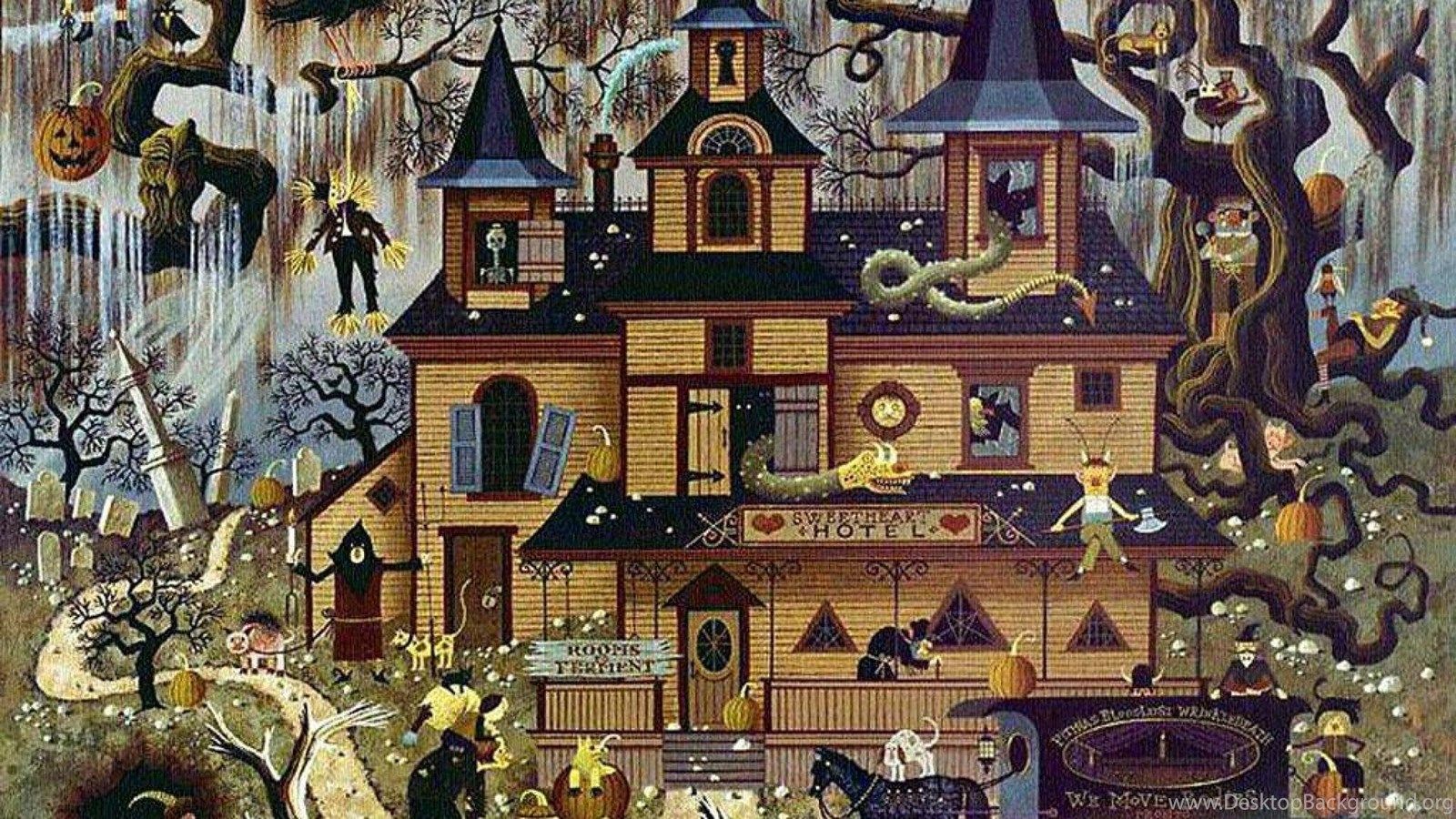 Charles Wysocki Sweetheart Hotel Wallpaper Desktop Background