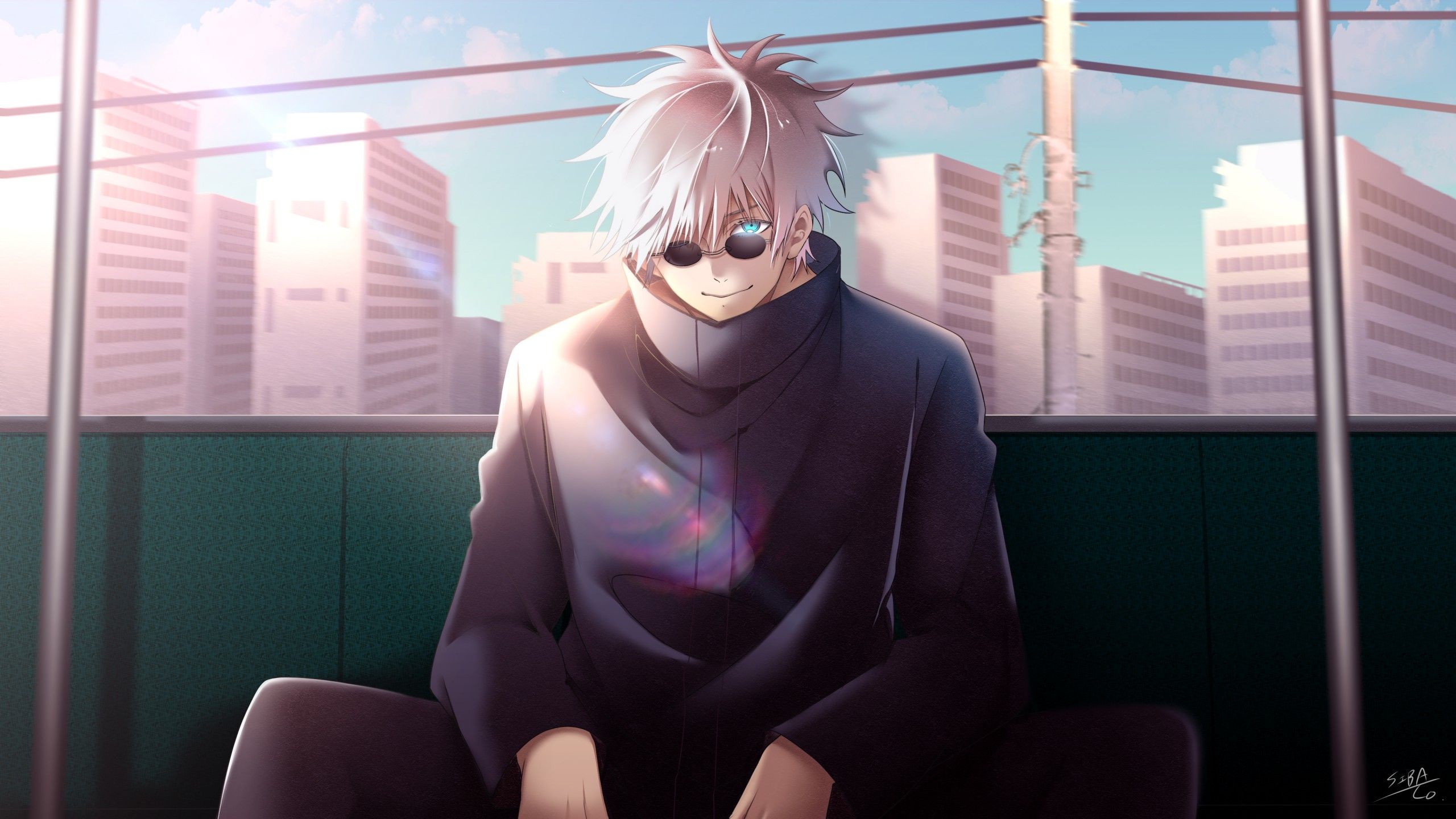 Blue Eyes Boy Glasses Jujutsu Kaisen Satoru Gojo School Uniform 4K HD Jujutsu Kaisen Wallpaper