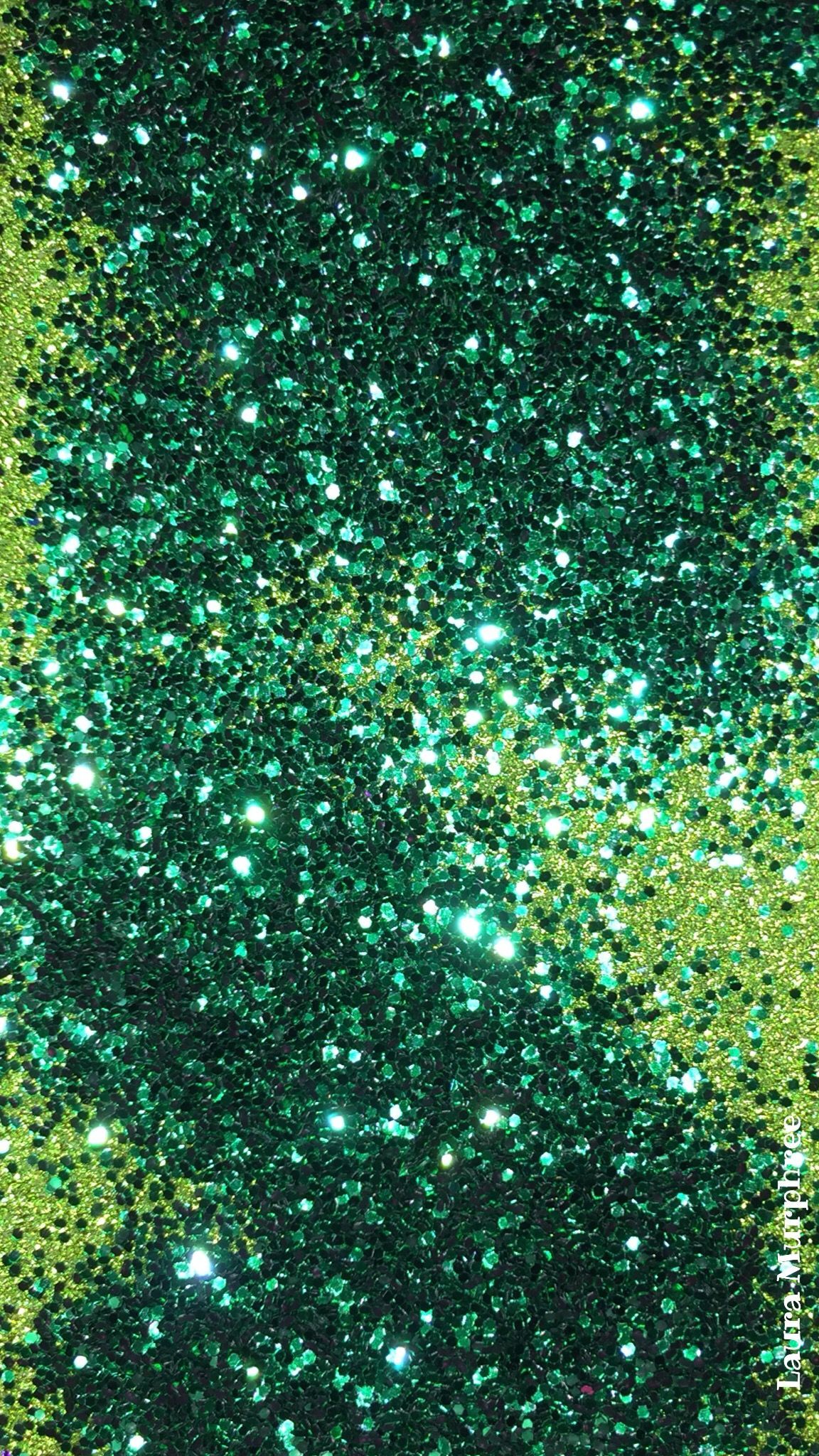 Wallpaper Green Glitter Background