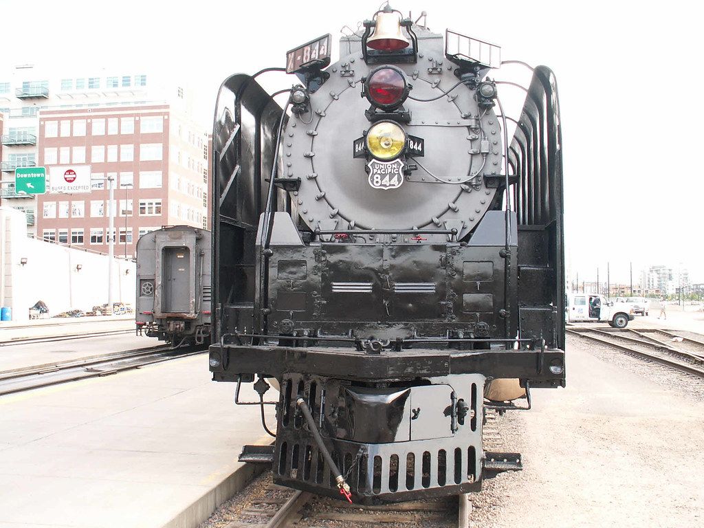 Front view of the UP 844 Pacific's Living Legend
