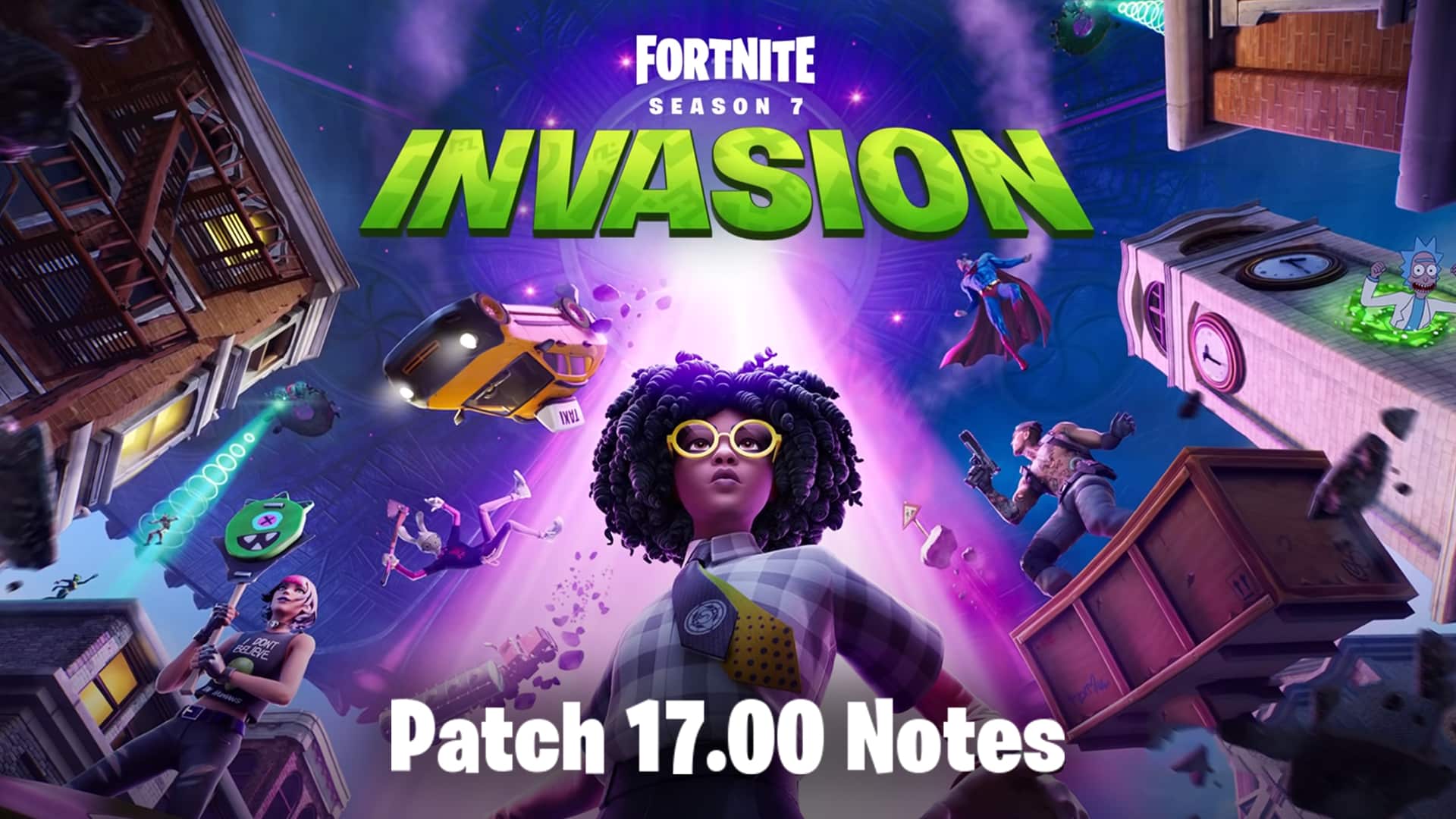 Fortnite Season 7 update patch notes: Invasion theme, Superman, Rick & Morty, UFOs