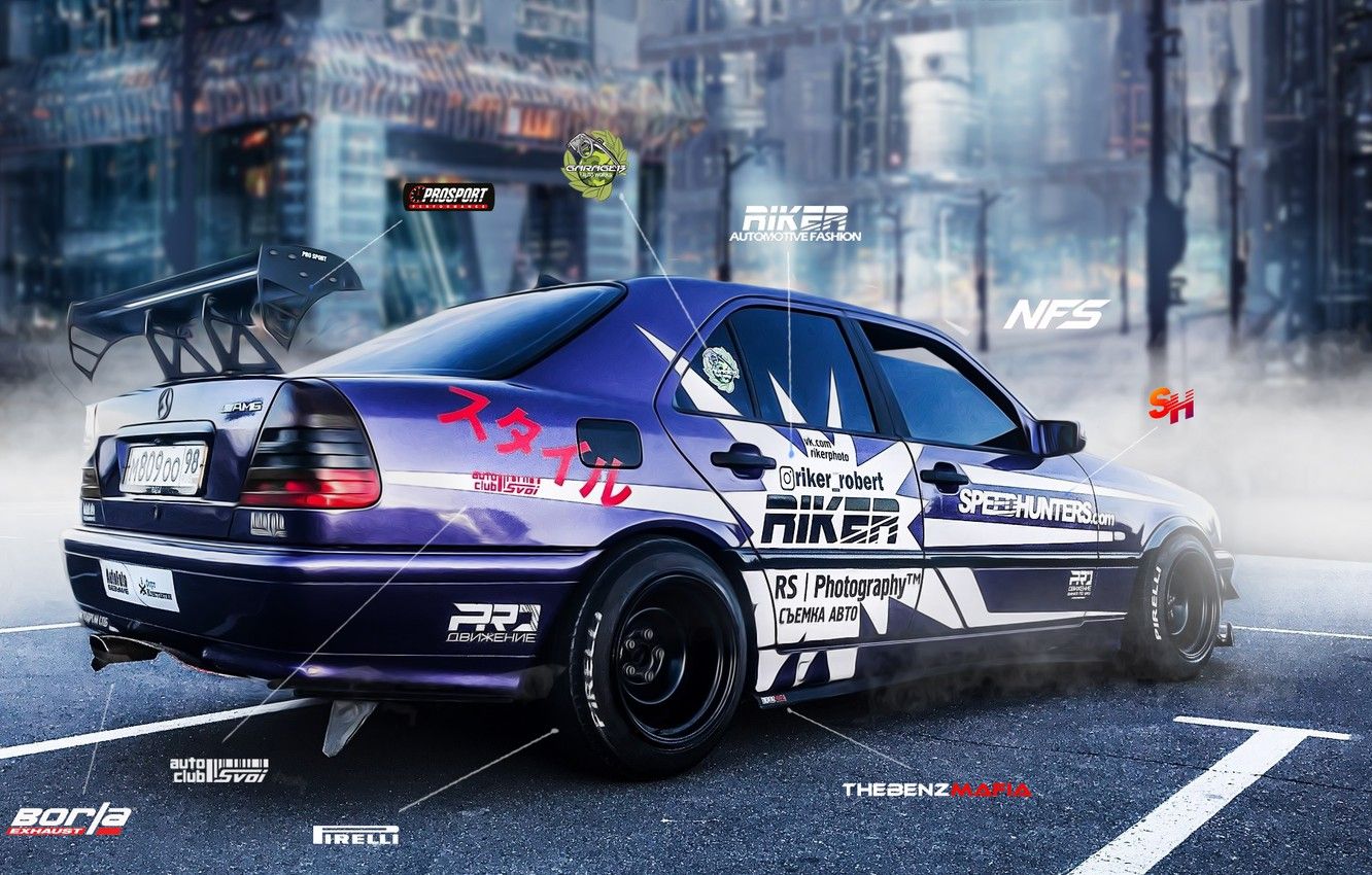 Wallpaper drift, need for speed, nfs, art, spb, steet, needforspeed, w202, riker, rikerhd image for desktop, section игры