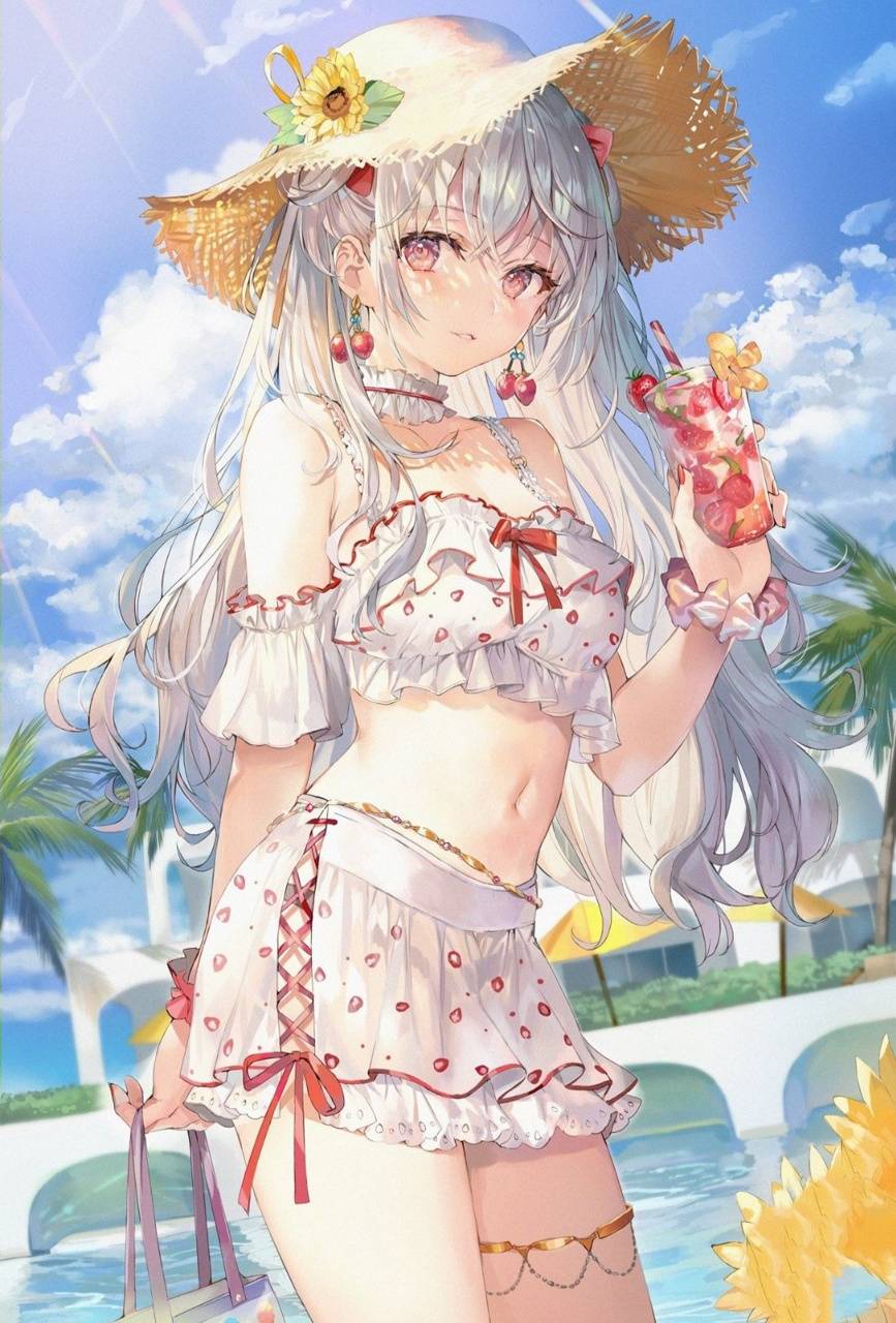 Anime summer girl wallpaper