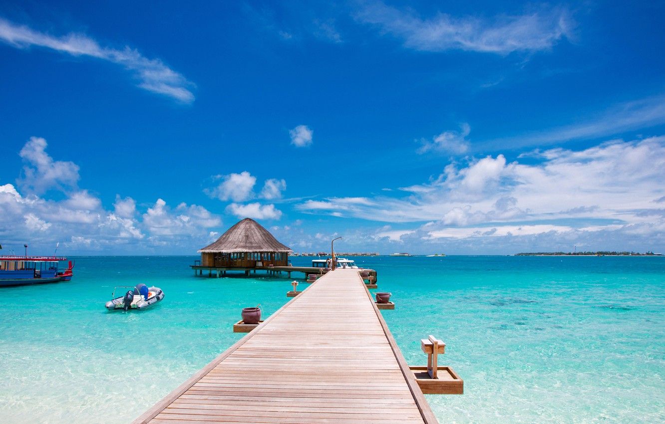 Wallpaper sea, beach, summer, stay, vacation, pier image for desktop, section пейзажи