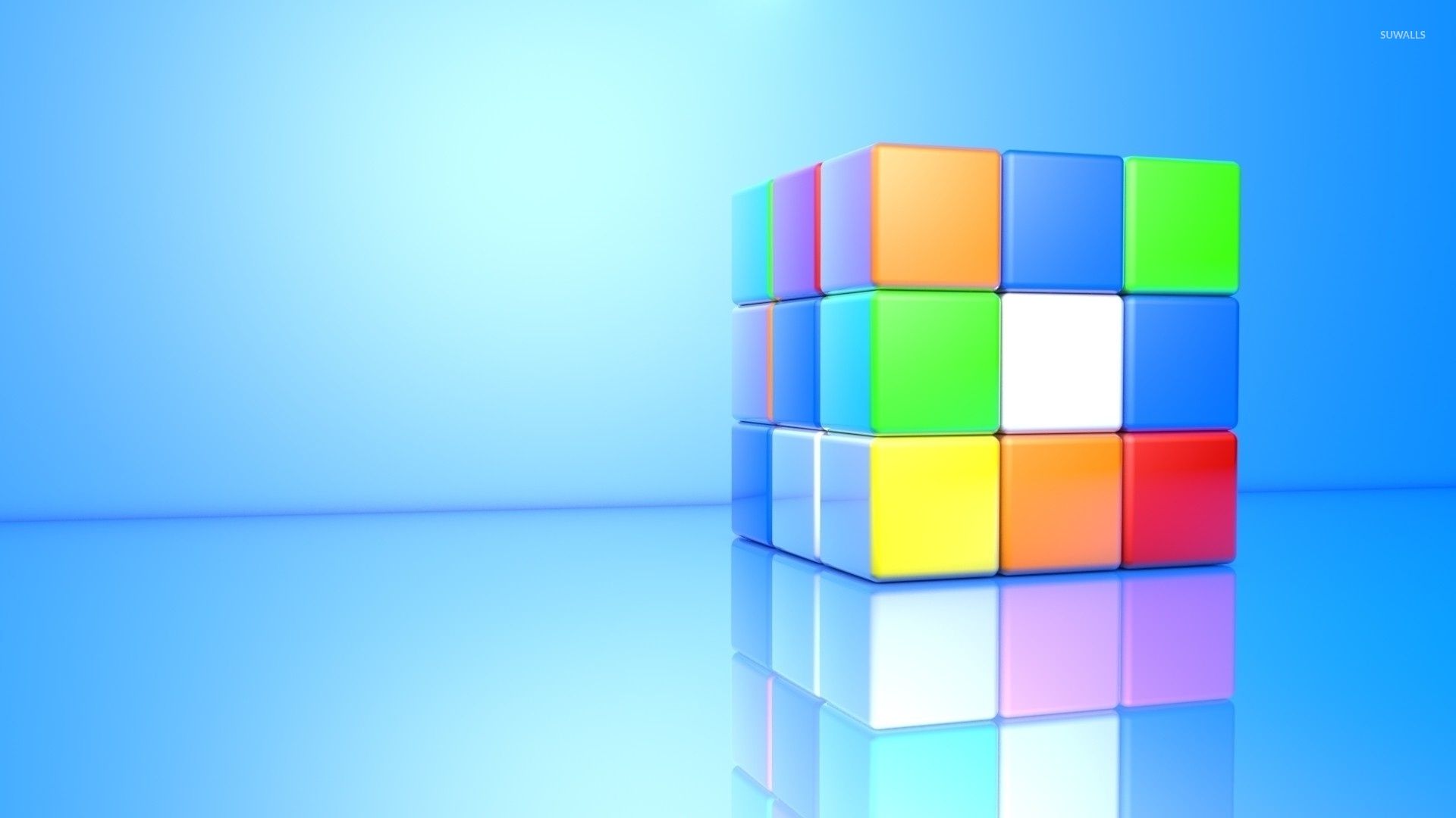 Colorful 3D Rubik's Cube wallpaper wallpaper