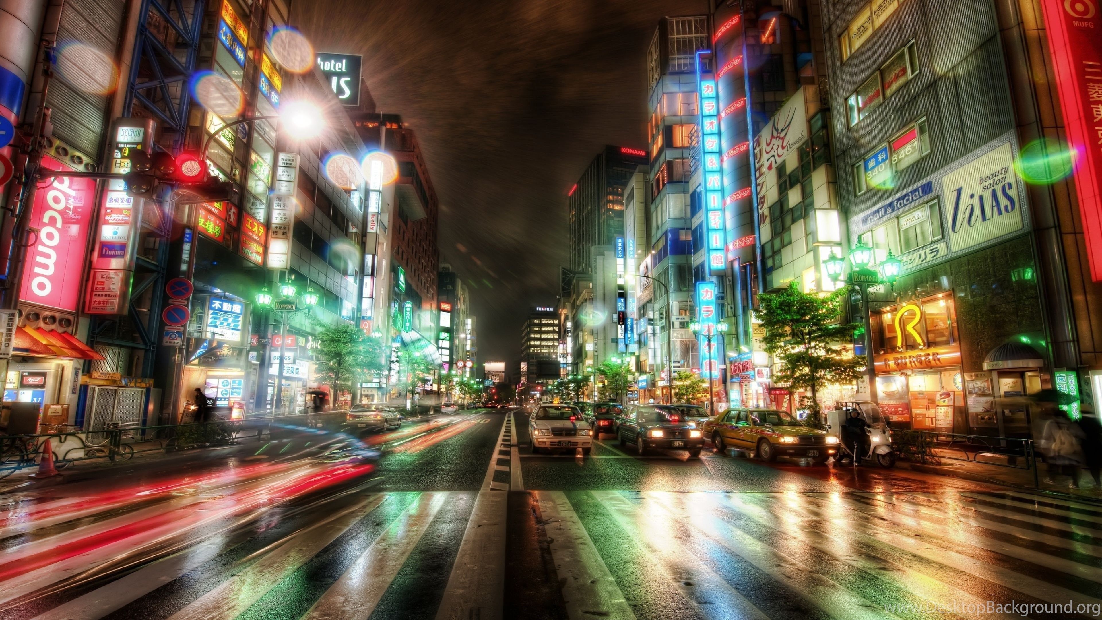Download Wallpaper 3840x2160 City, Night City, Tokyo, Hdr 4K Ultra. Desktop Background