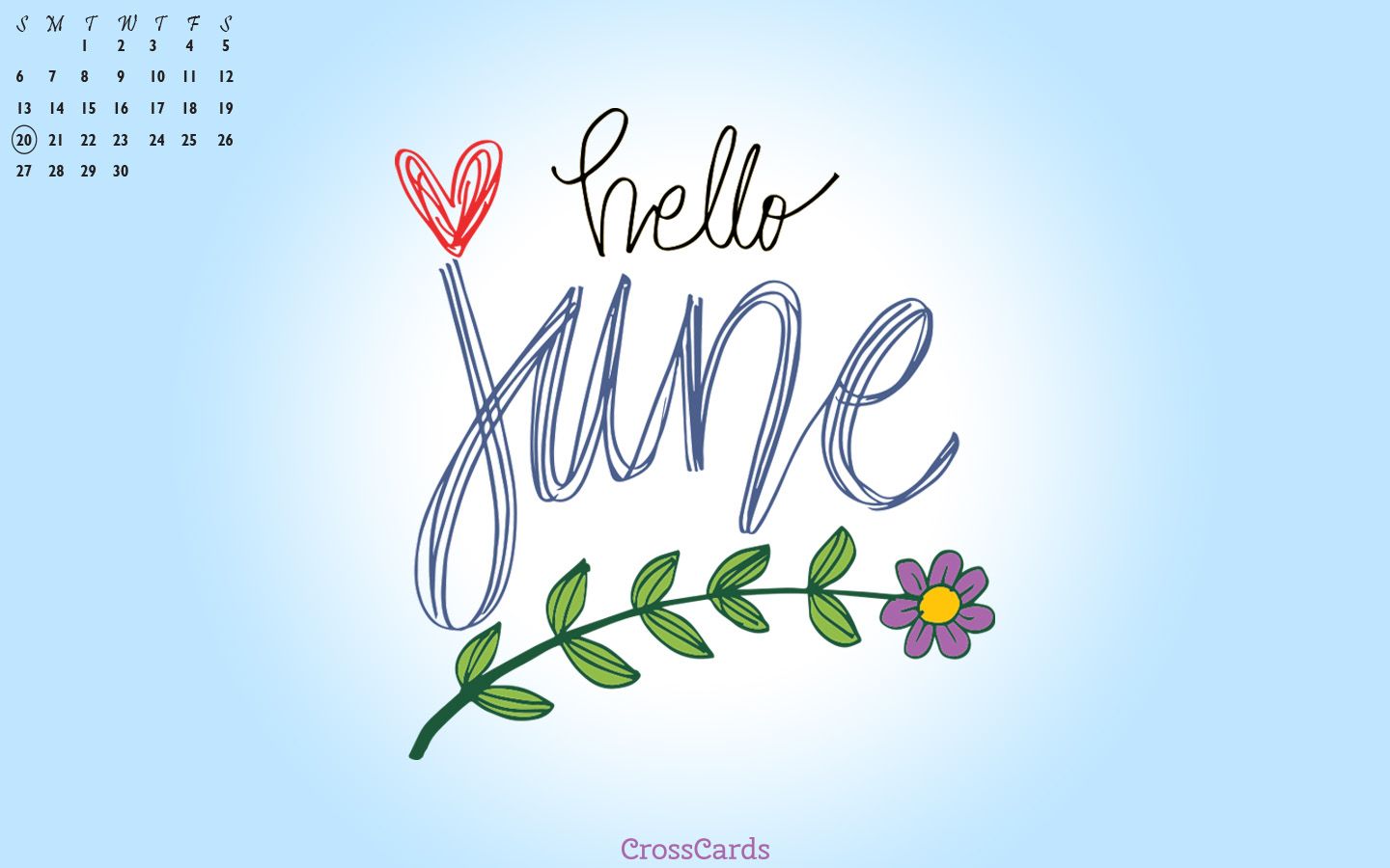 June 2021 June Desktop Calendar- Free June Wallpaper