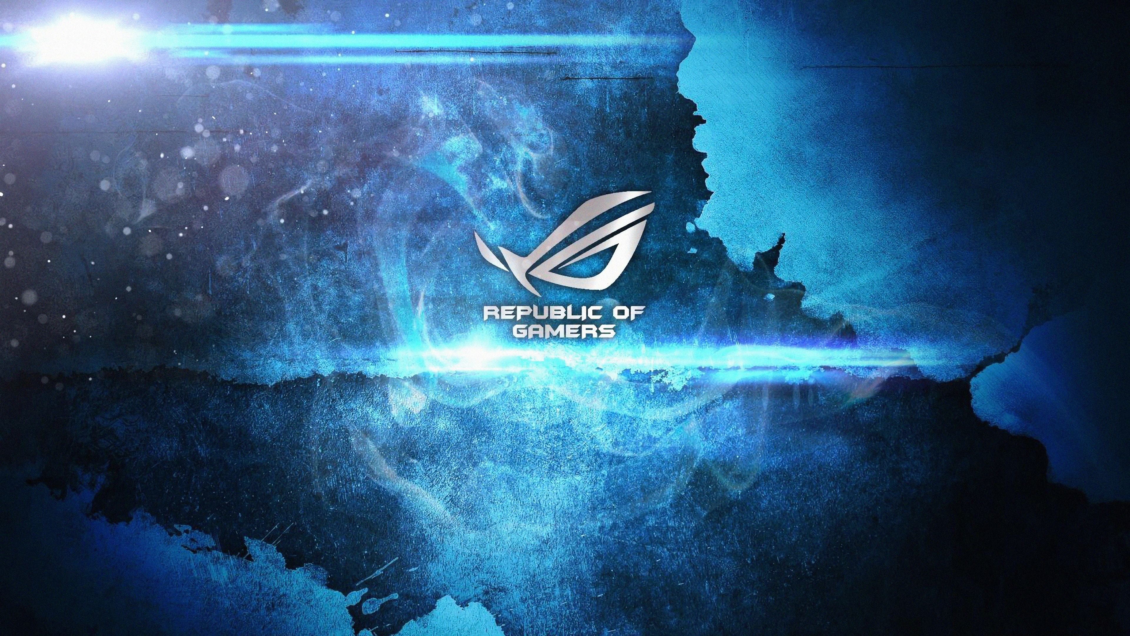 Asus ROG Logo Blue Republic of Gamers 4K