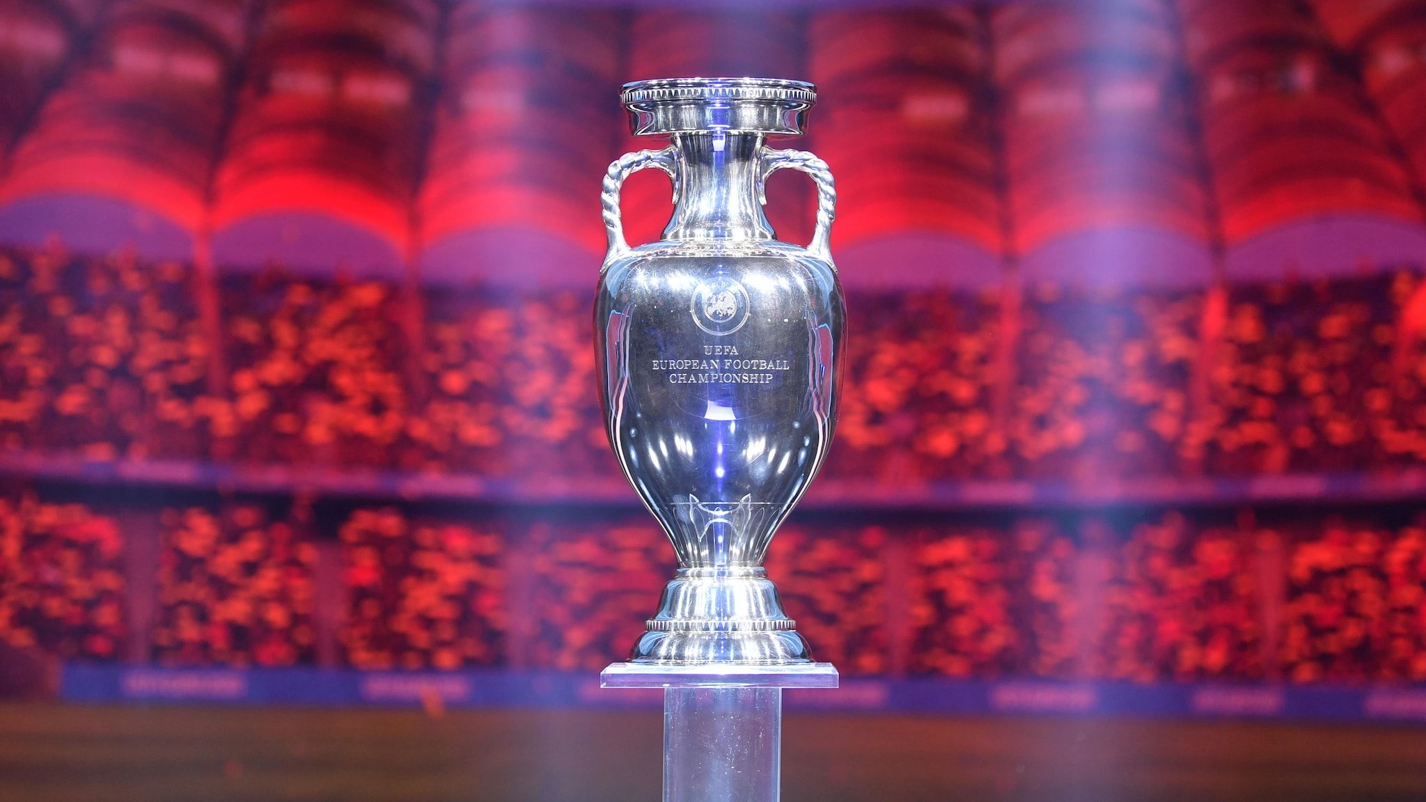 The UEFA EURO 2024 trophy. UEFA EURO 2024