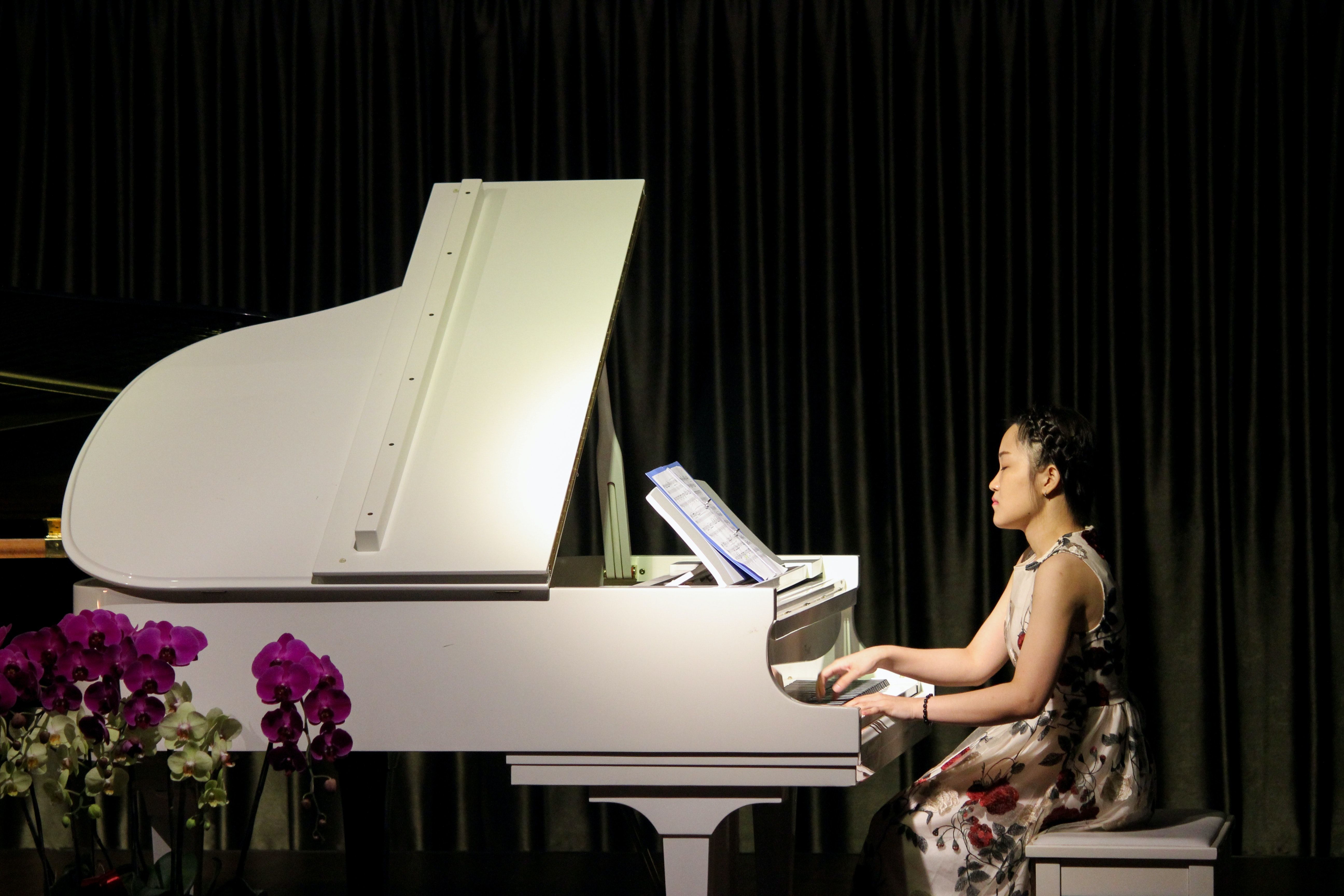 Woman Playing Piano · Free