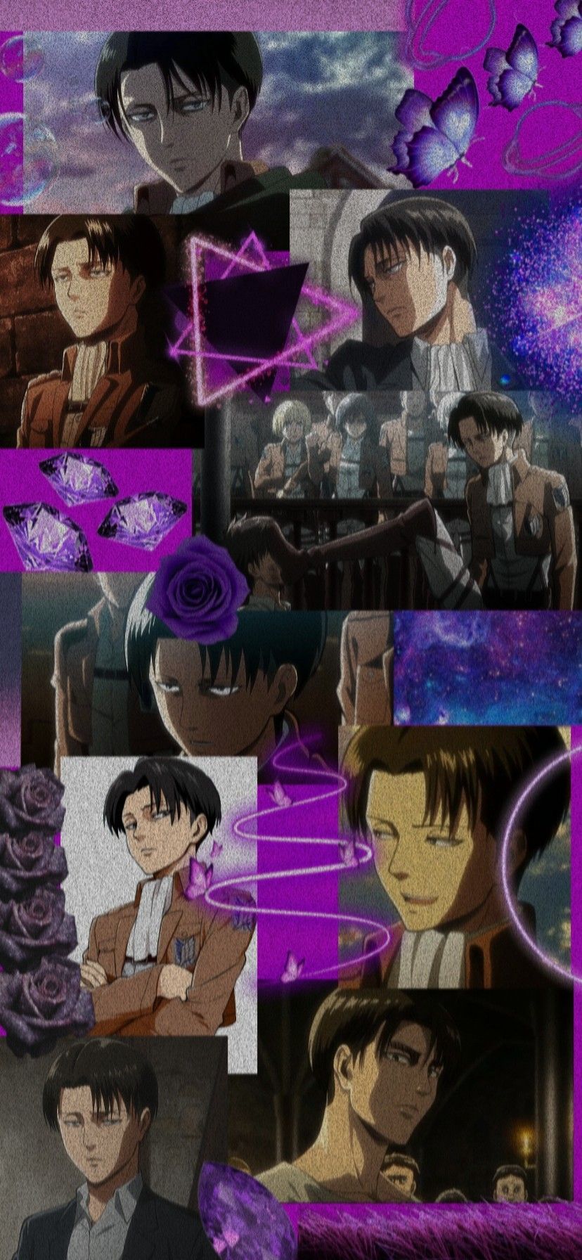 Levi Ackerman Phone Wallpaper. Aesthetic anime, Anime, Purple aesthetic