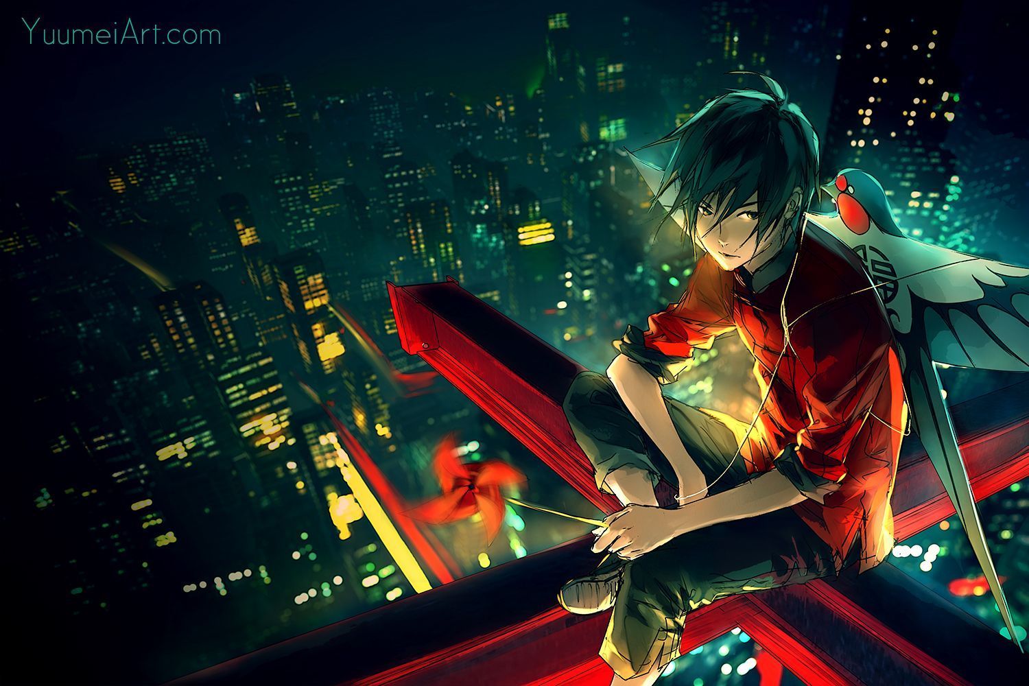 Anime Boy City Wallpaper