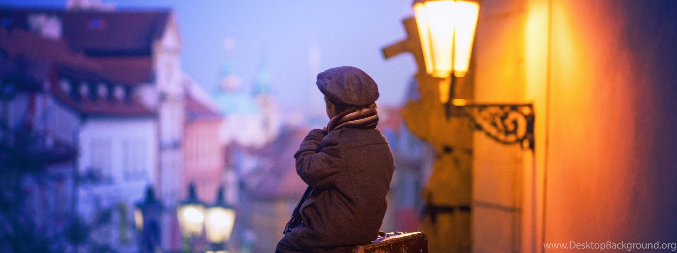 Situations, Boy, Bag, City Wallpaper Hd, Desktop Hd, Lantern, Cute Desktop Background