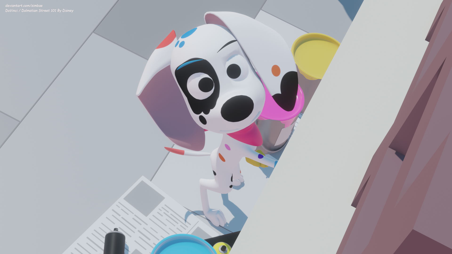 da vinci 3D model in 2021 dalmatians cartoon, Disney artwork, Disney image