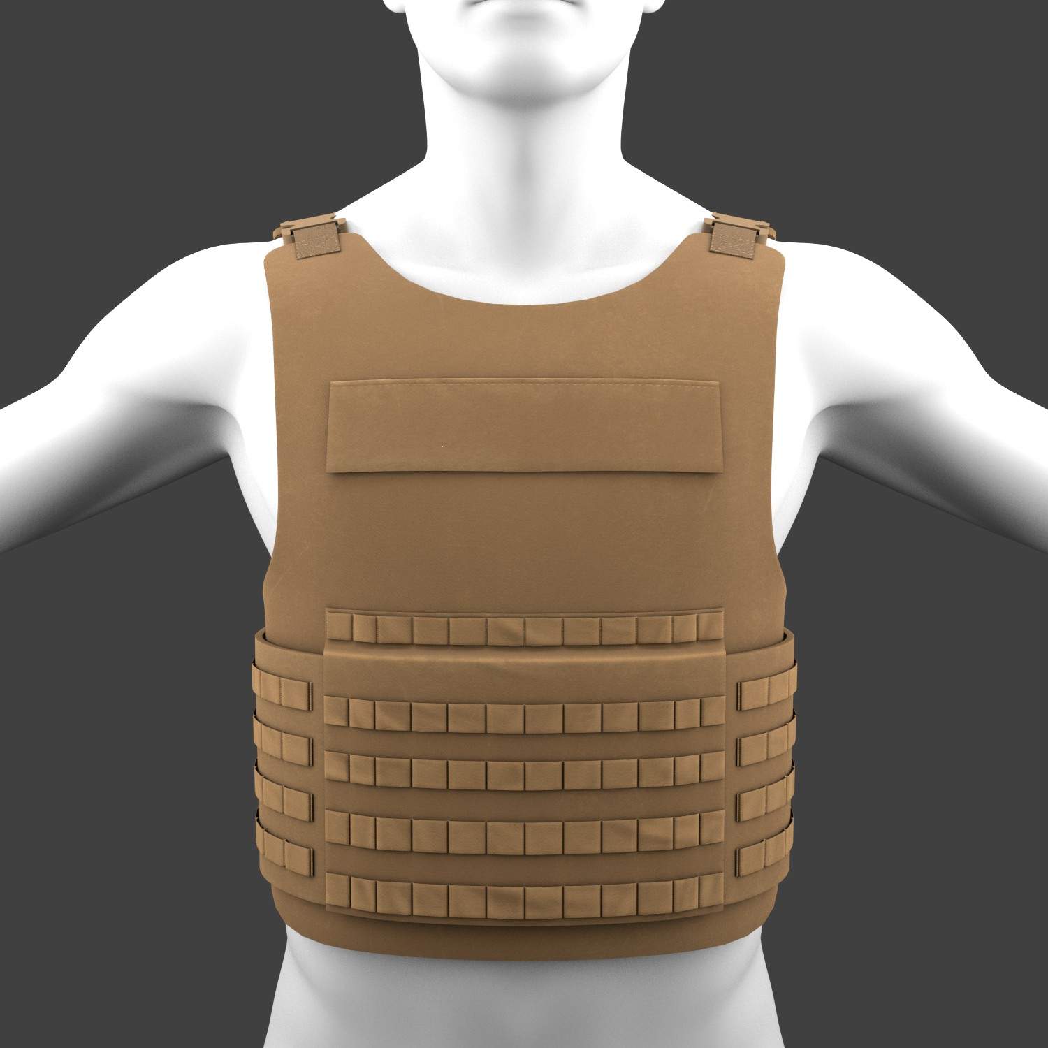 Military Flak Jacket Proof Vest 3D Model