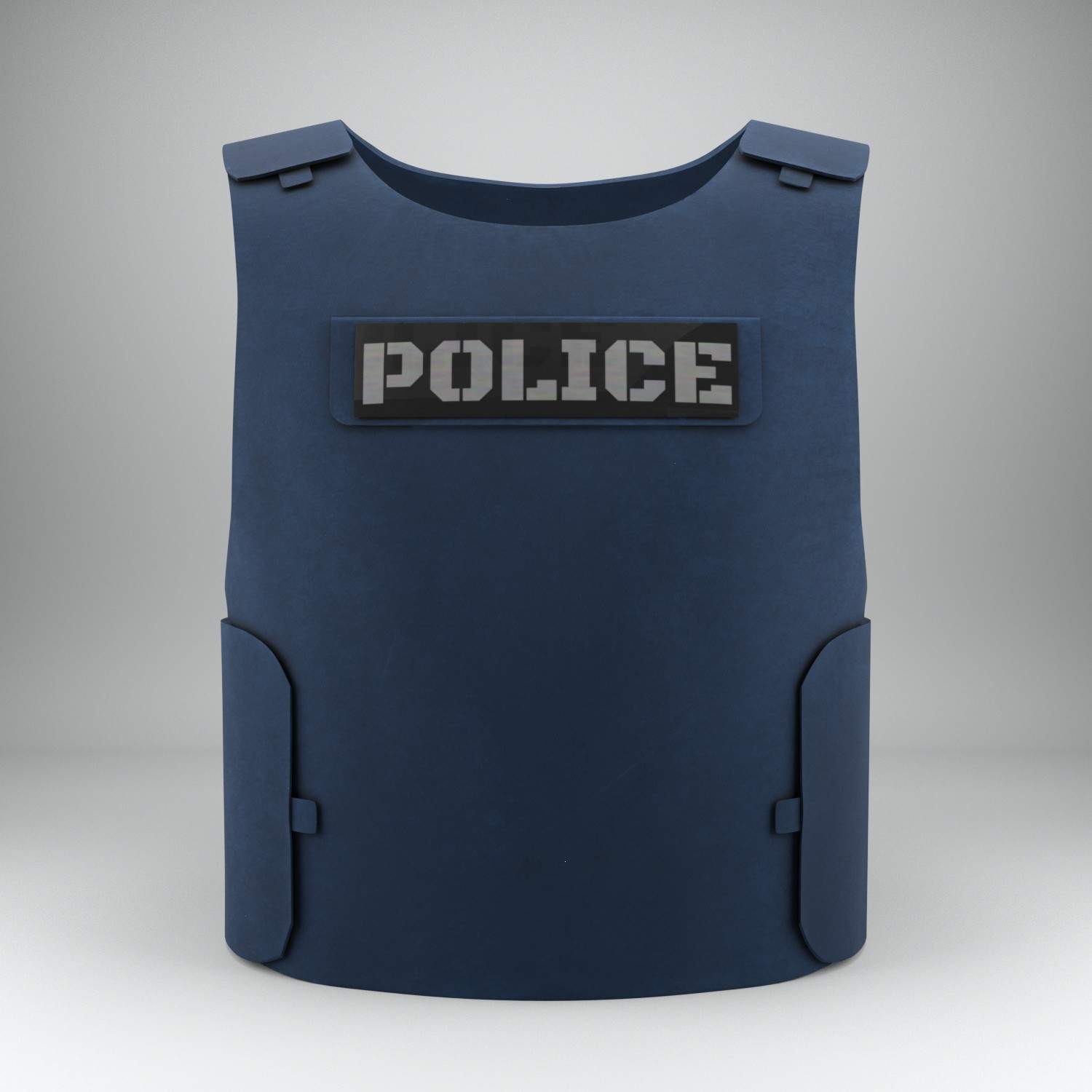 Police Flak Jacket Proof Vest 3D Model