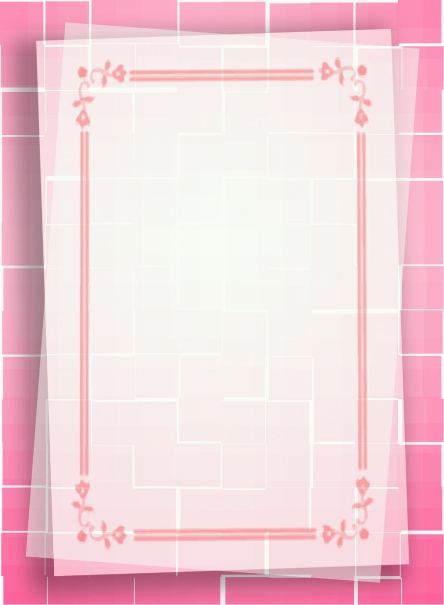 Pink Collage Gingham Border White Gradient Background, Pink, Square, Pattern Background Image for Free Download