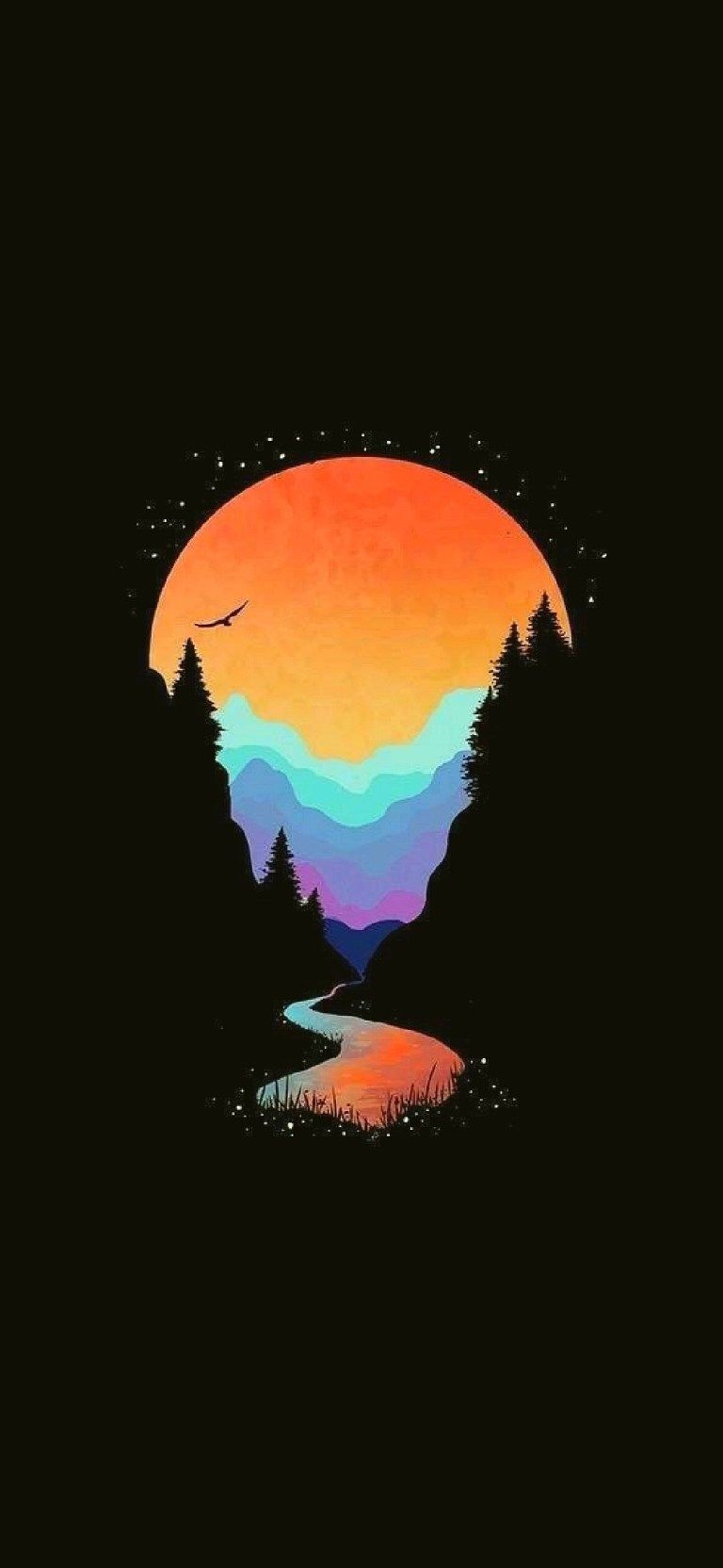 Nature Amoled iPhone 12 4K Wallpaper Download Free