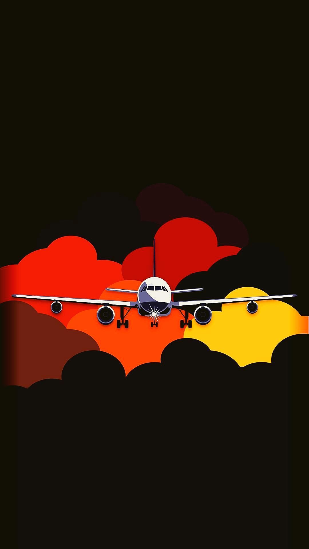 Airplane Mobile Full HD Minimal Wallpaper 1080X1920. Airplane wallpaper, Minimal wallpaper, Cellphone wallpaper