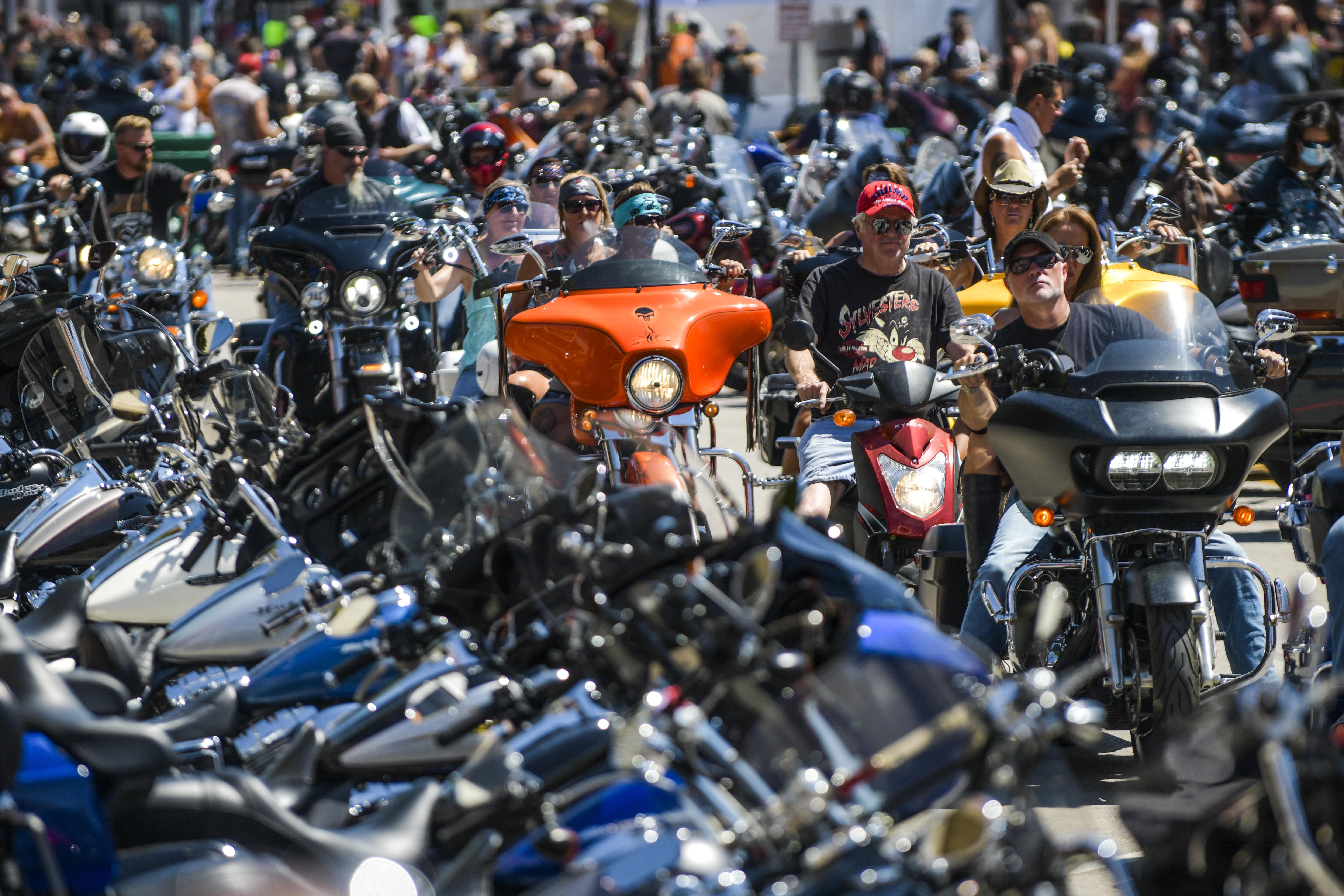 Sturgis Motorcycle Rally Attracts Thousands, With Few Masks And Little Social Distancing (Photos)