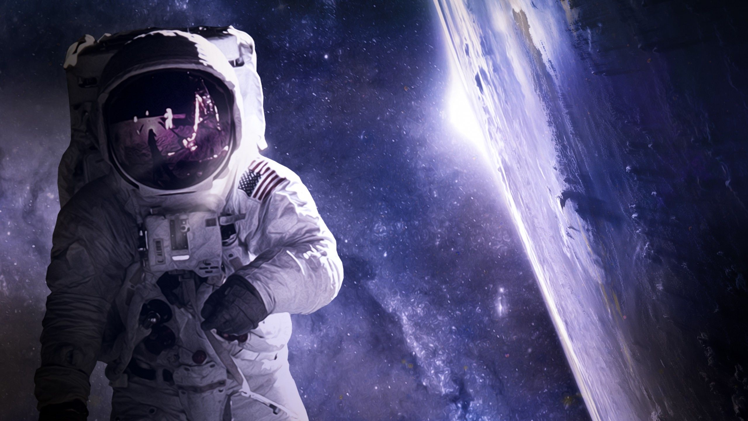 Astronaut 4K Wallpaper, Plane, Astronomy, USA, NASA, Space