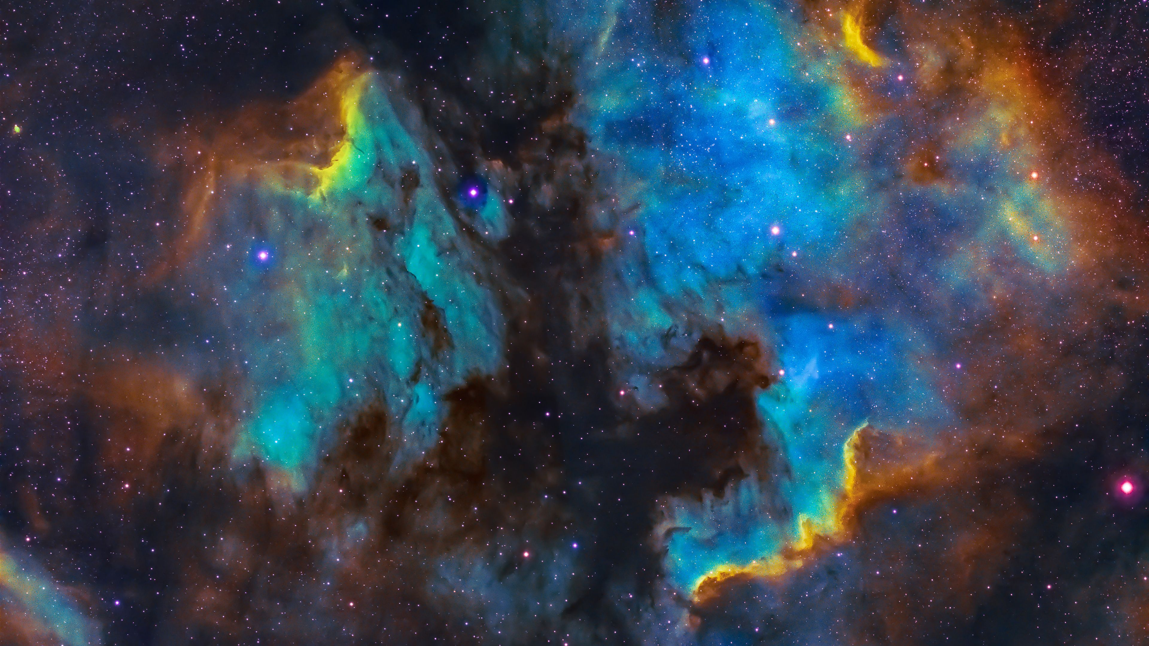 Pelican Nebula, Cygnus, Blue Galaxy, Astronomy, Stars, Cosmic, 4k Free deskk wallpaper, Ultra HD