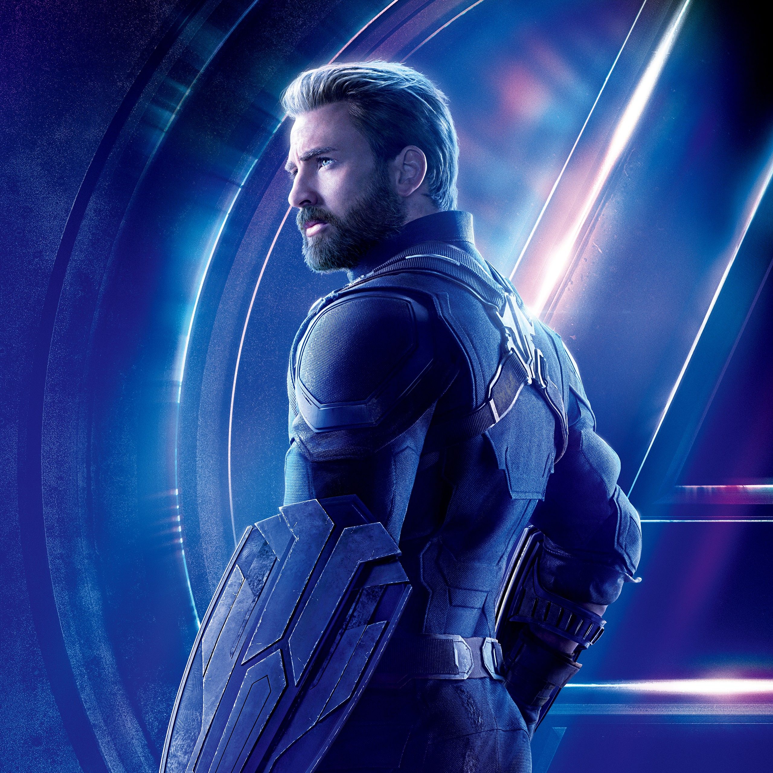 Chris Evans as Captain America Avengers Infinity War 4K 8K Wallpaper