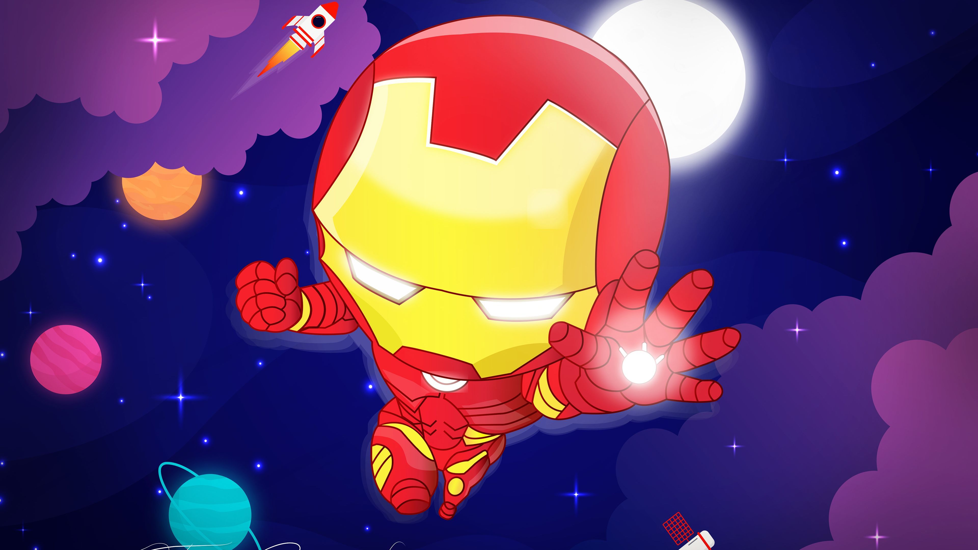 Chibi Iron Man 4k Superheroes Wallpaper, Iron Man Wallpaper, Hd Wallpaper, Digital Art Wallpaper, Behance Wallpaper, Artwork. Iron Man, Hero Wallpaper, Chibi