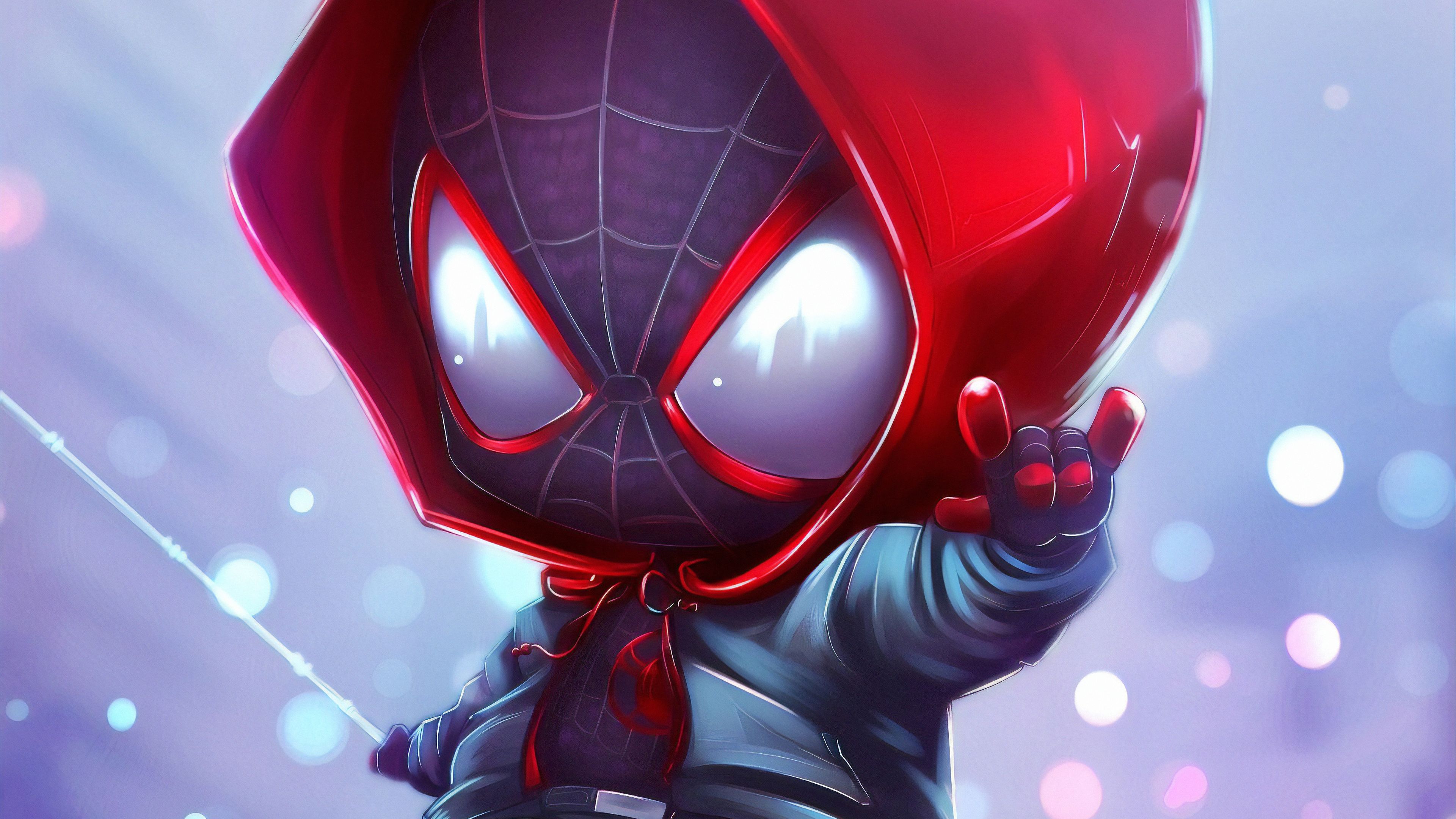 Chibi Spider Miles, HD Superheroes, 4k Wallpaper, Image, Background, Photo and Picture