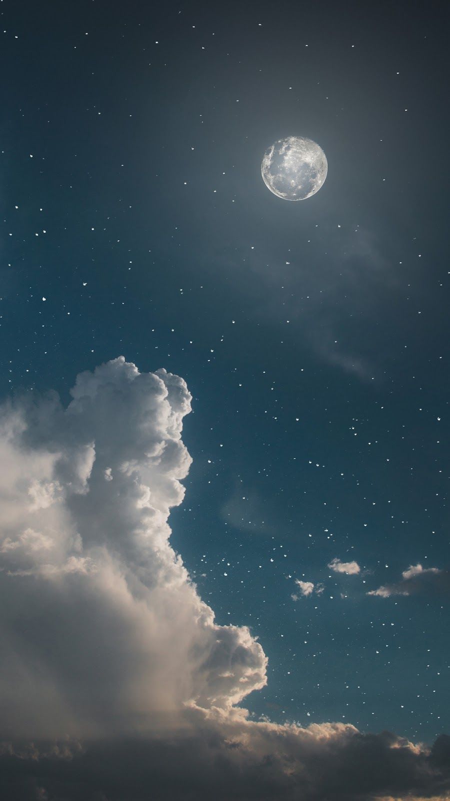 Cloud and Moon Wallpaper Free HD Wallpaper