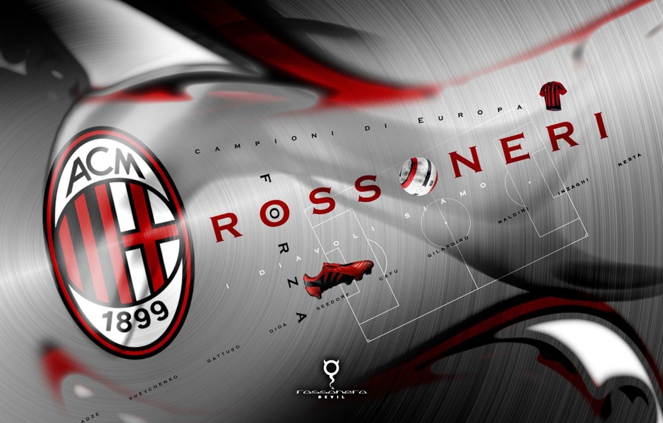 Wallpaper football, AC Milan, Rossoneri image for desktop, section спорт