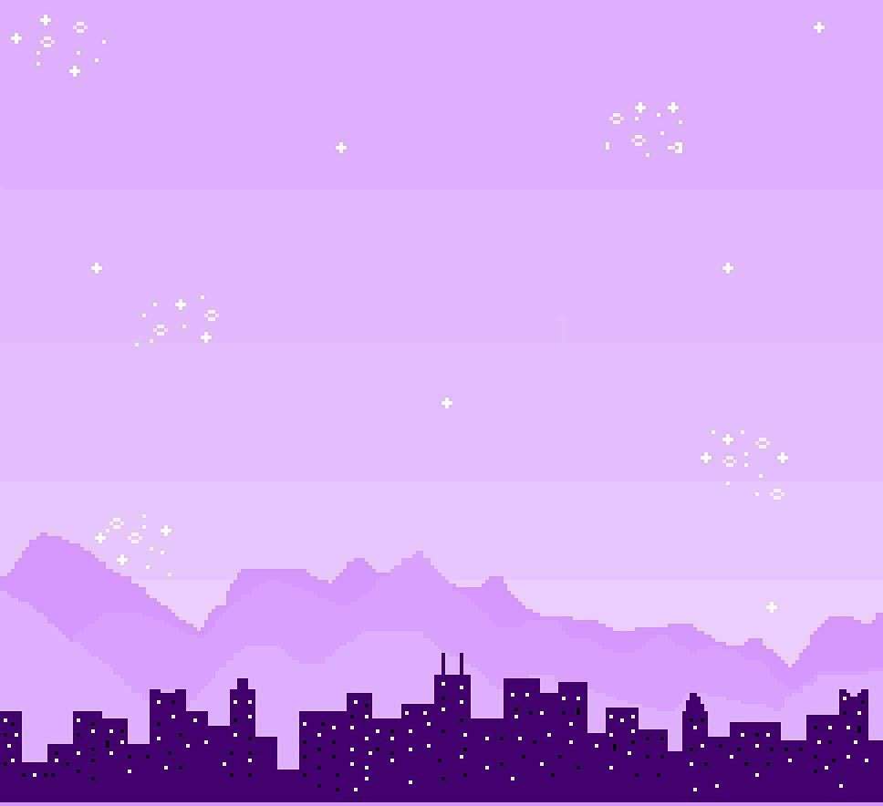 Aesthetic Purple Pixel Wallpaper