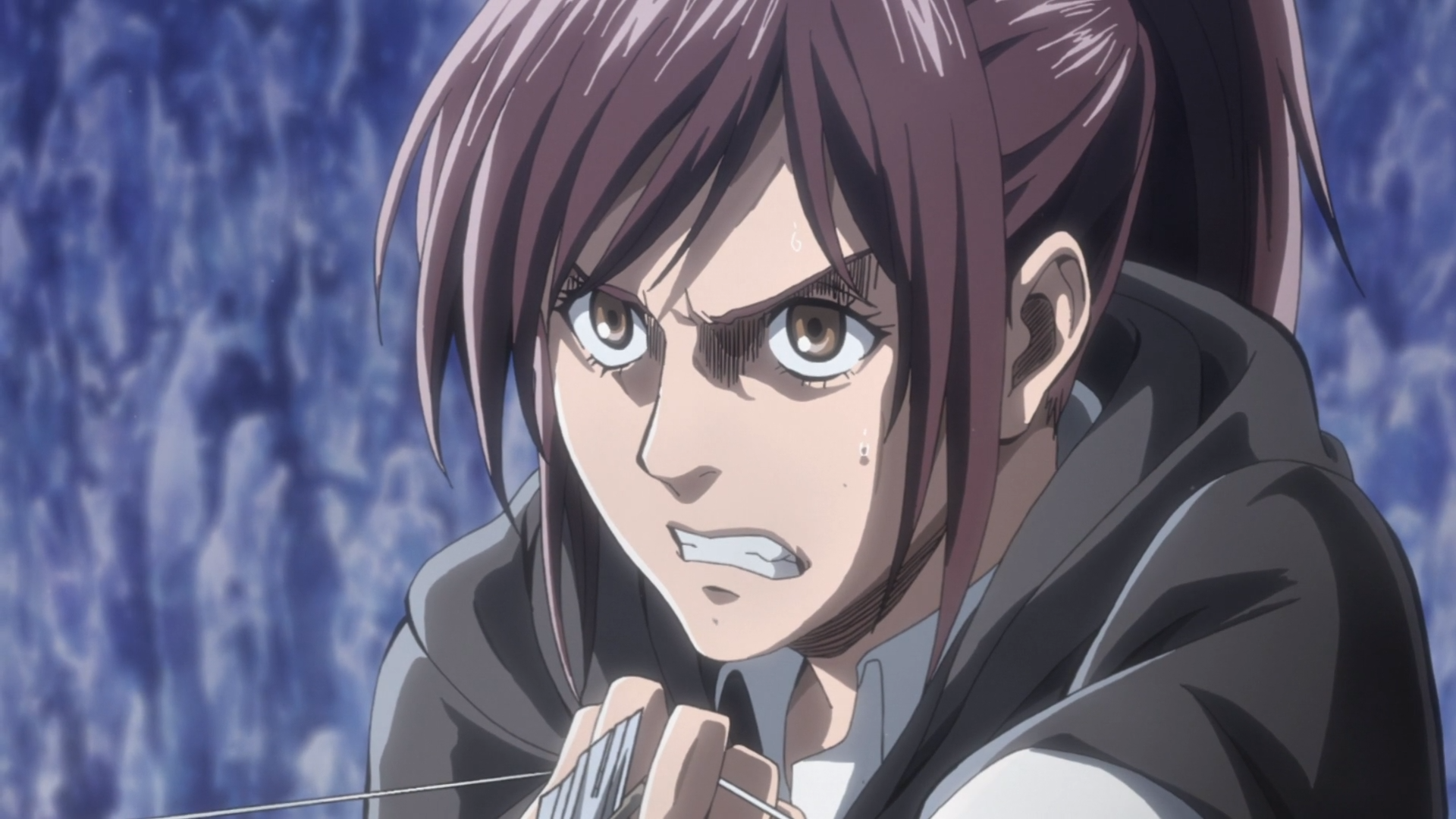 Sasha Braus screencap. Attack on titan anime, Attack on titan, Titans anime