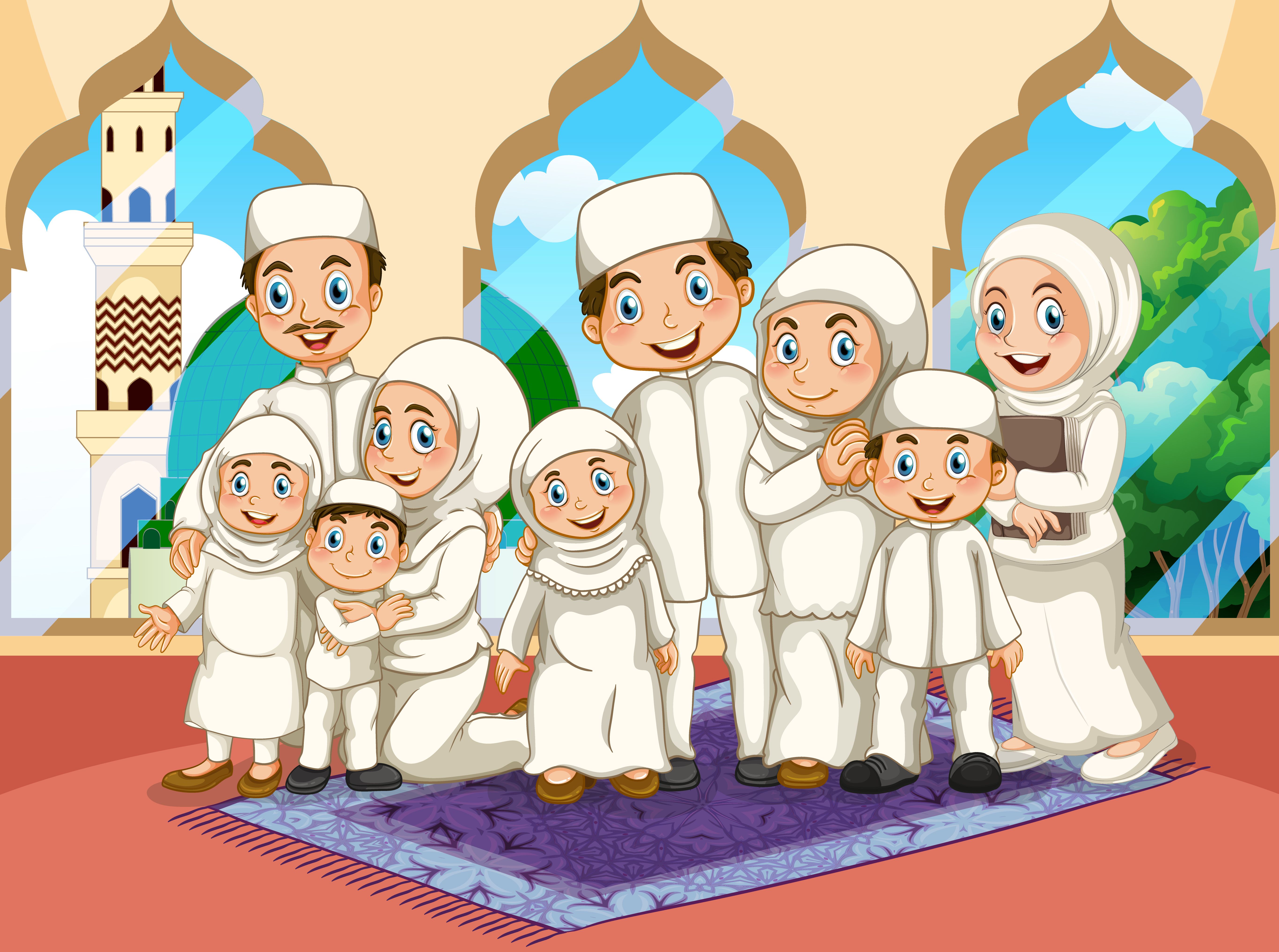 Muslim Girl Cartoon With Family Wallpapers - Wallpaper Cave