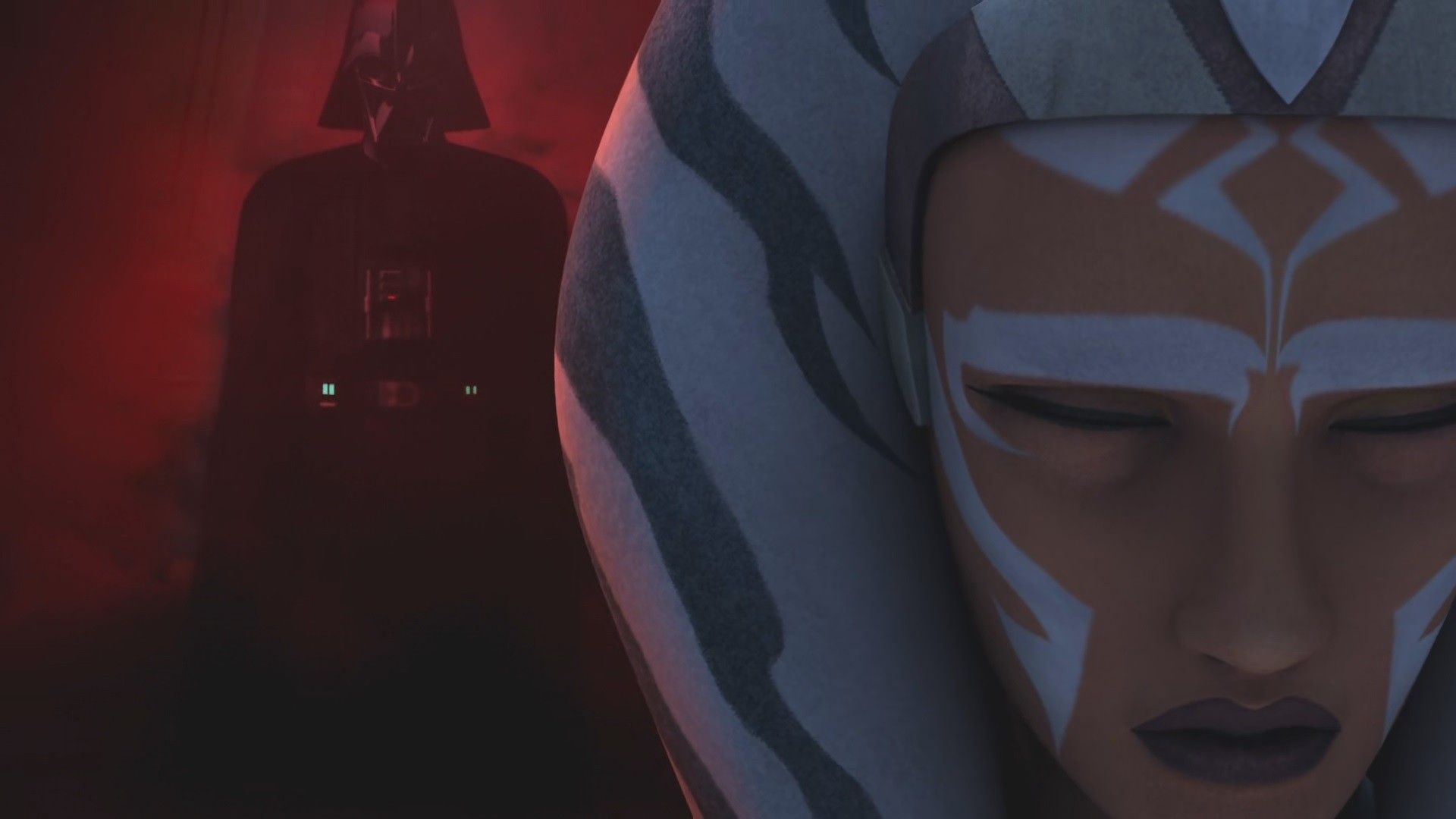 Wallpaper, Star Wars, anime, Darth Vader, Star Wars Rebels, Ahsoka Tano, darkness, screenshot, computer wallpaper, fictional character 1920x1080