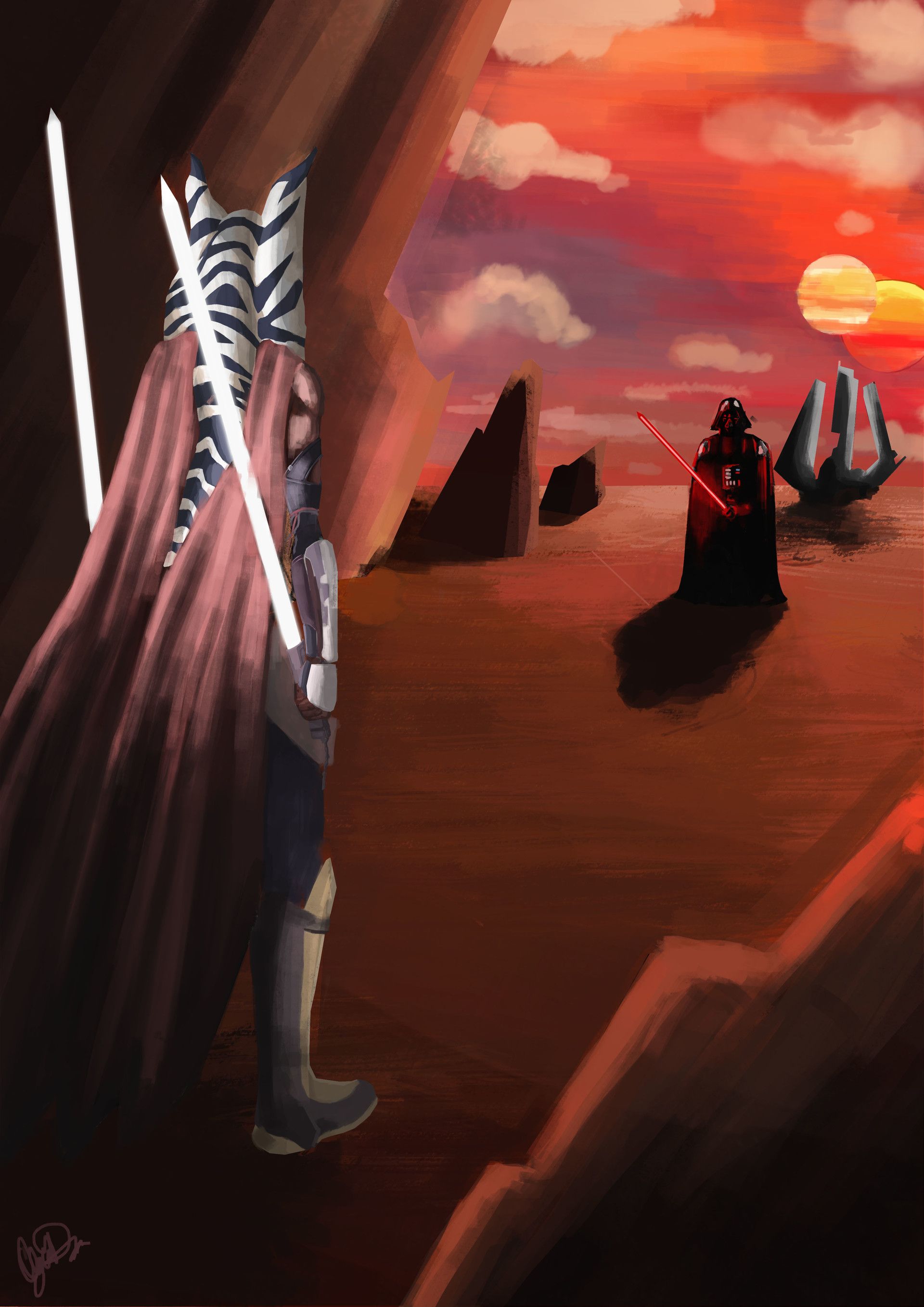 Oğulcan Denizoğlu wars -rebels vs Darth Vader concept