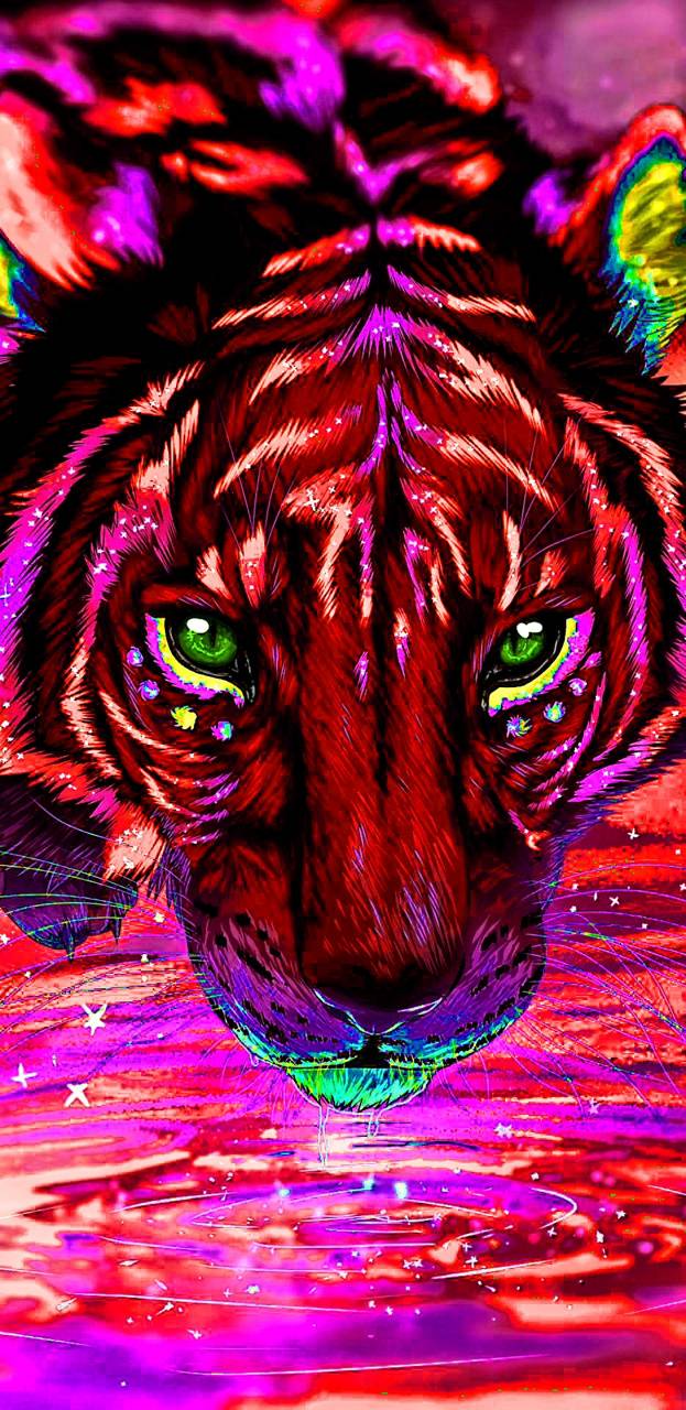 Rainbow tiger wallpaper