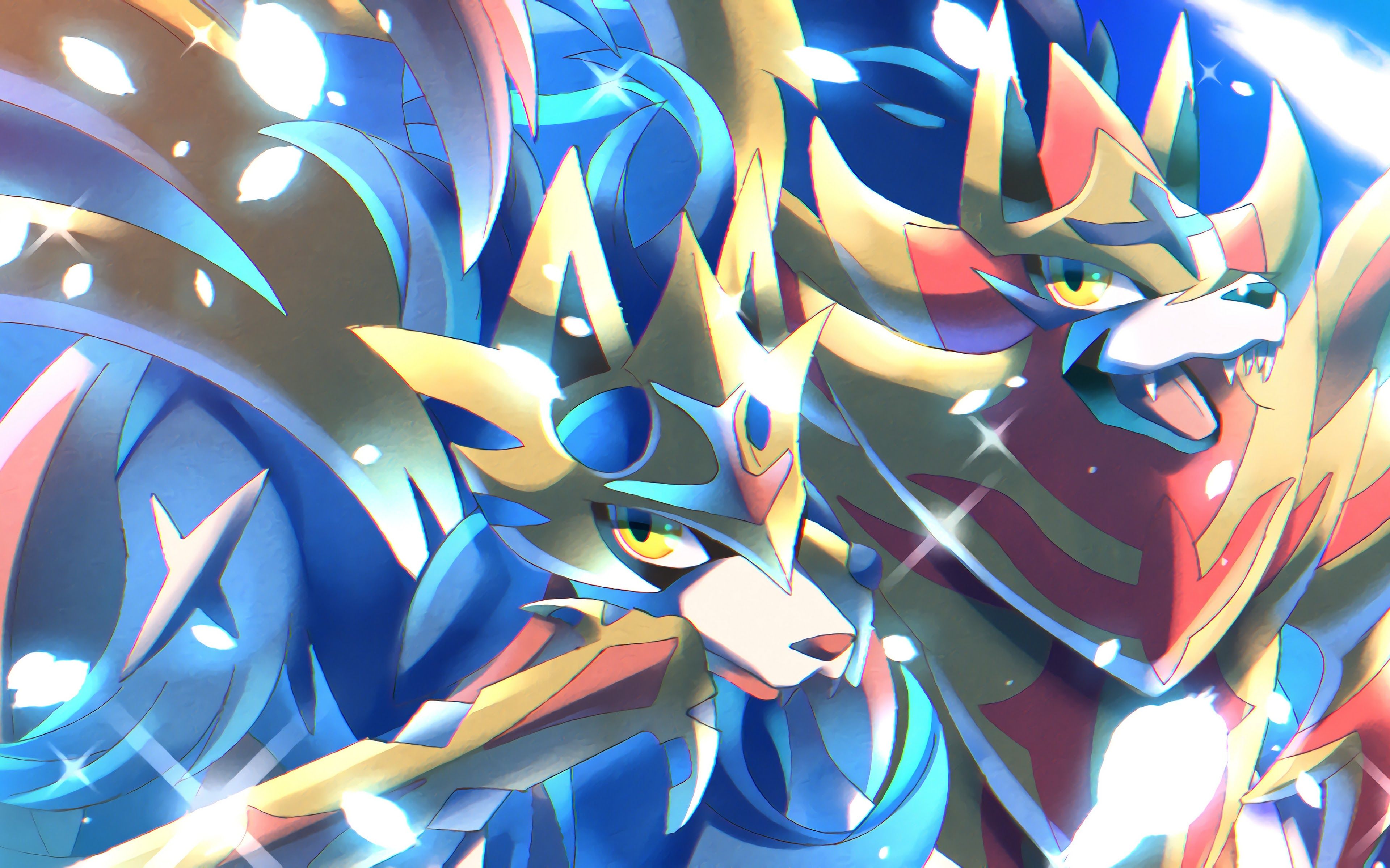 Zacian and Zamazenta Pokemon Sword and Shield 4K Wallpaper