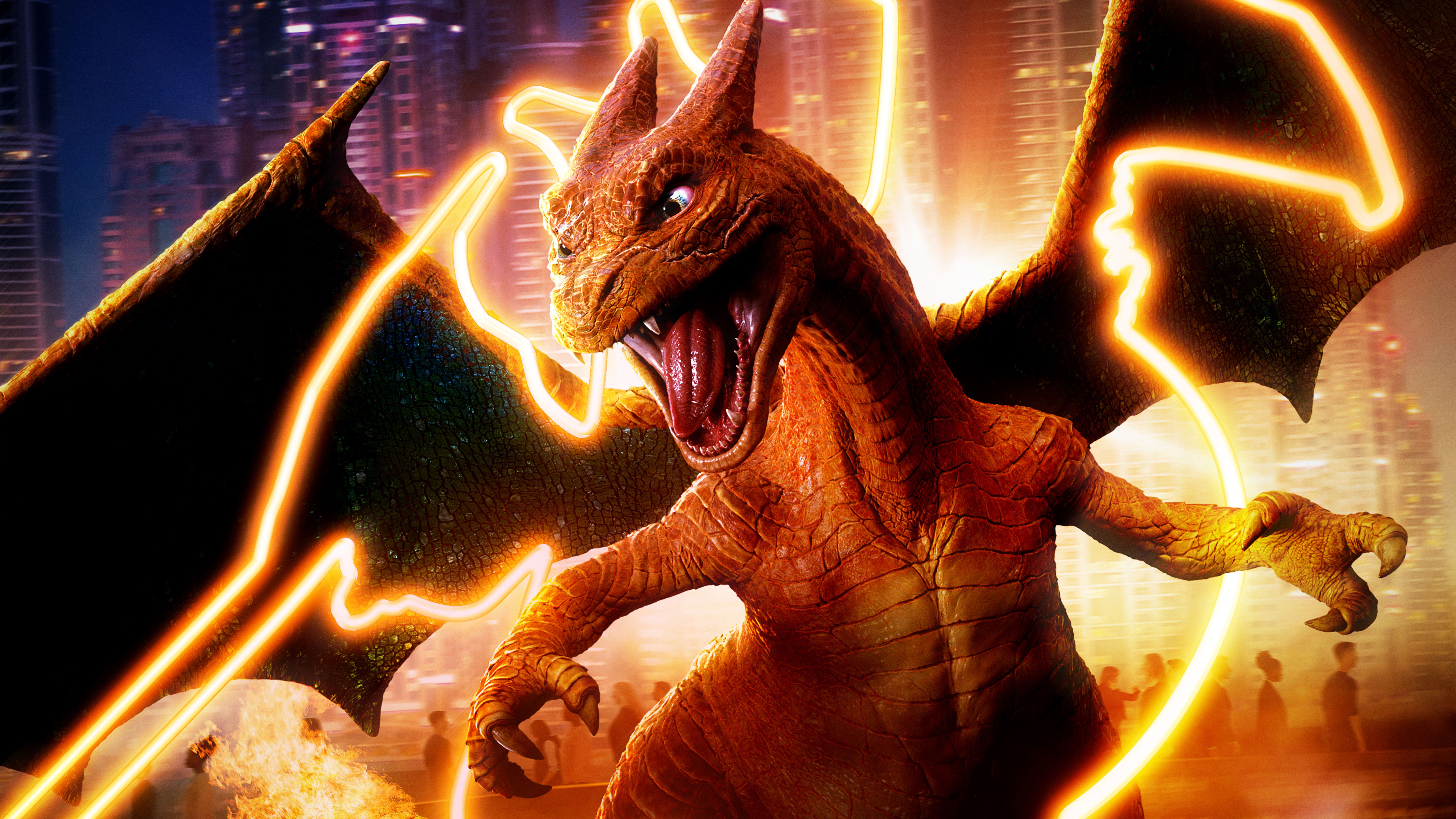 Charizard in Pokemon: detective Pikachu Wallpaper 8k for Desktop