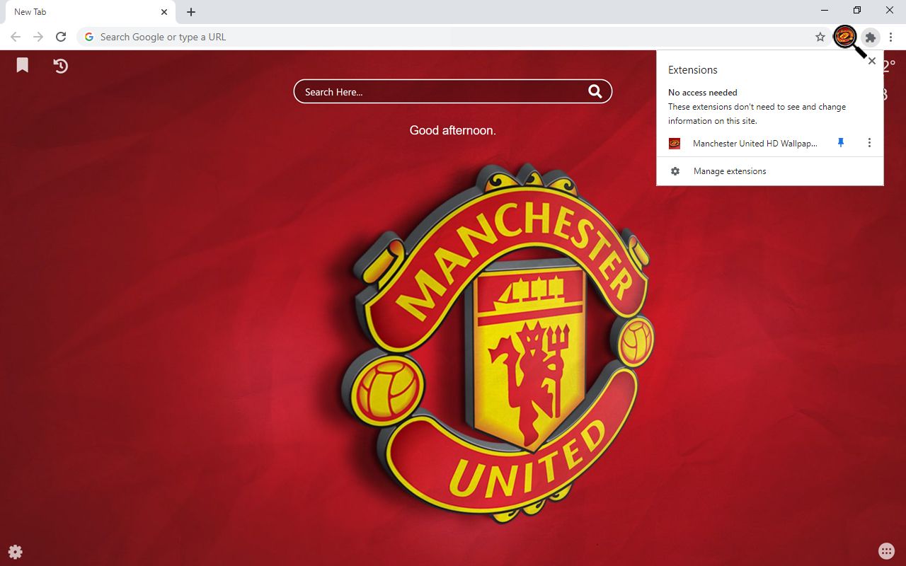 Manchester United HD Wallpaper New Tab